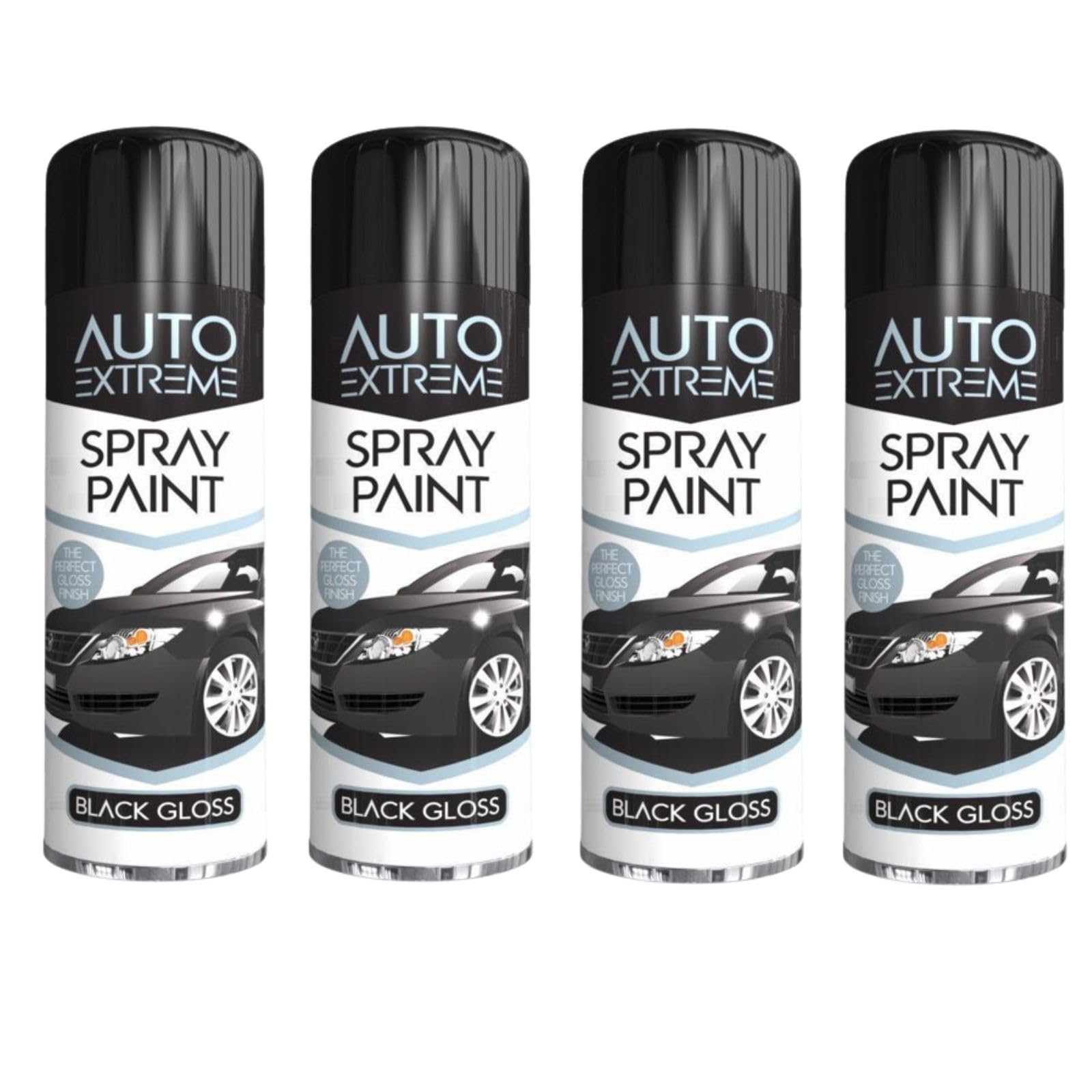 SDMAX All Purpose Black Gloss Spray Paint, Gloss Finish, Suitable for Wood, Metal, Plastic, and, Glass Surface, Easy and Quick Spraying, Interior and Exterior Usage, 250ML (4 Pcs)