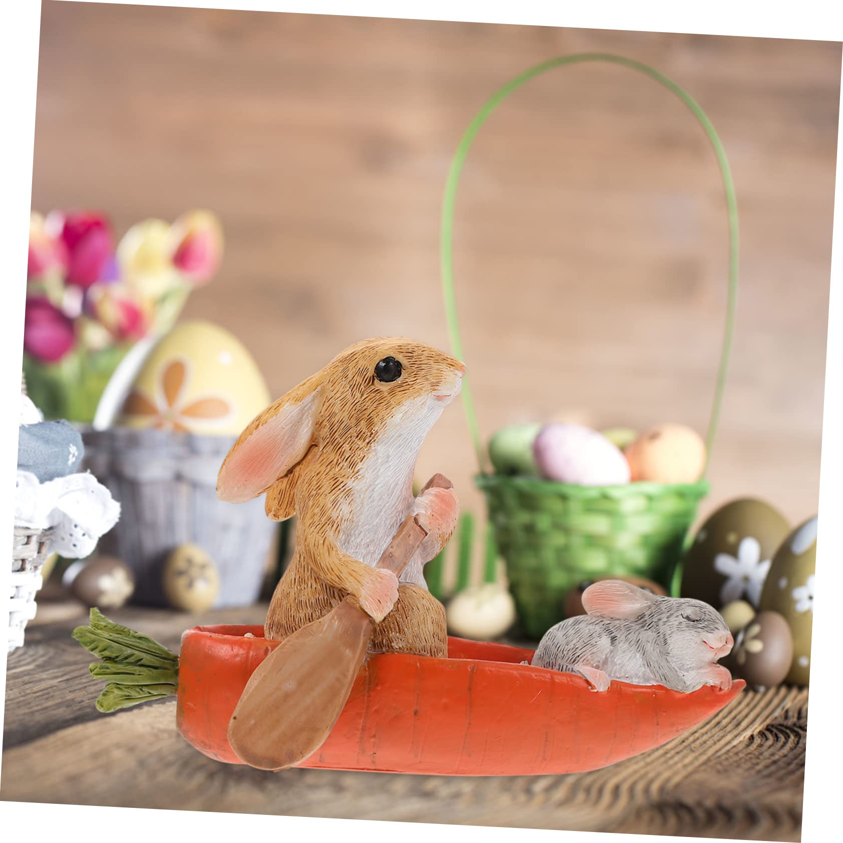 STOBAZA 3stücke Dekorative Kaninchenstatue Niedliches Bunny- Für Schreibtisch Resin Hase Für Garten Bonsai Spielzeug Für Leicht Für Sammler Und Dekoration