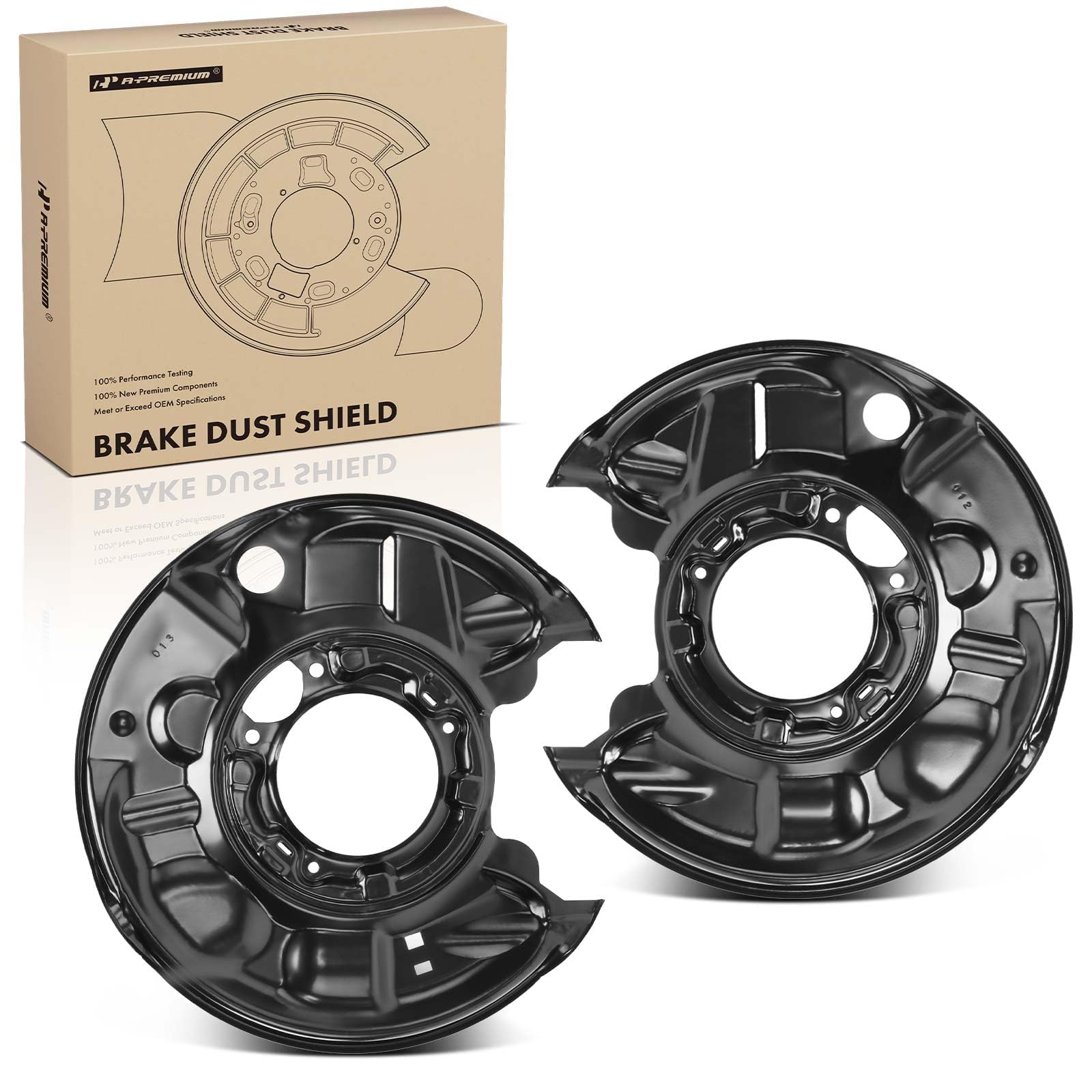 A-Premium Rear Side Brake Dust Shield Compatible with Select Mercedes-Benz Models - C230, C240, C280, C32 AMG, C320, C350, C55 AMG, SLK280, SLK300,