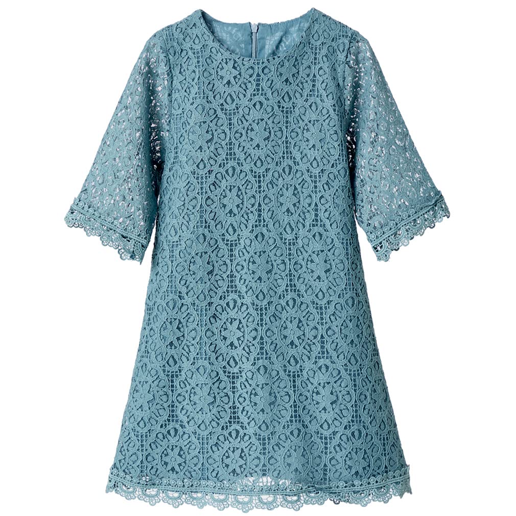 Niyage Lace Toddler Dress Girls Flower Elegant Half Sleeve Party Princess Dresses