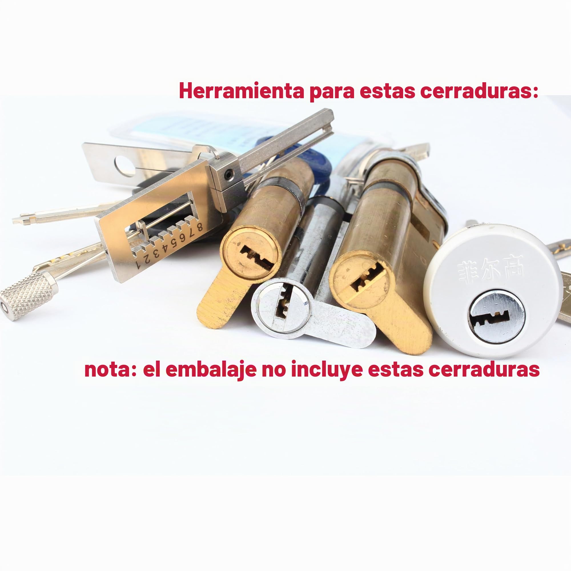 Ganzúa y decodificador para cerradura de puerta, herramientas profesionales de cerrajería, abrepuertas rápido (SS005)