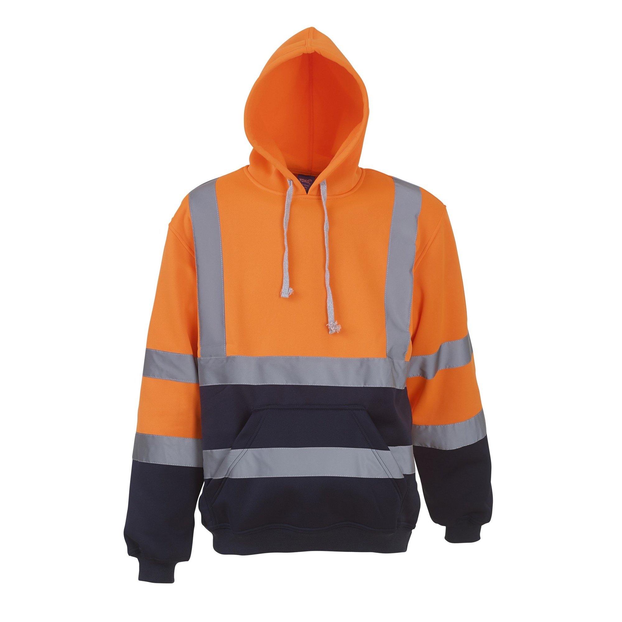 Yoko - Felpa Alta visibilità - Uomo (Confezione da 2) (XL) (Arancio)