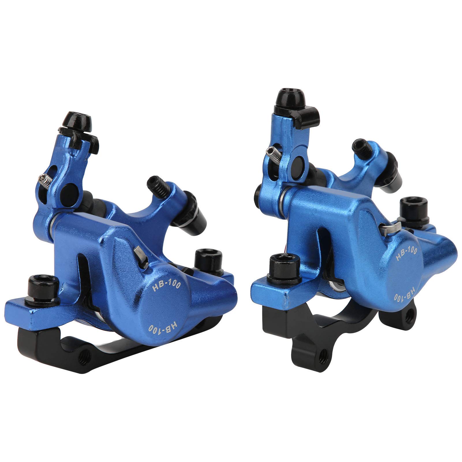 2 pièces étriers de frein à disque hydrauliques de traction de ligne, dispositif de frein à disque de cyclisme en alliage d'aluminium, accessoire de vélo pliant pour vélo d (Blue)