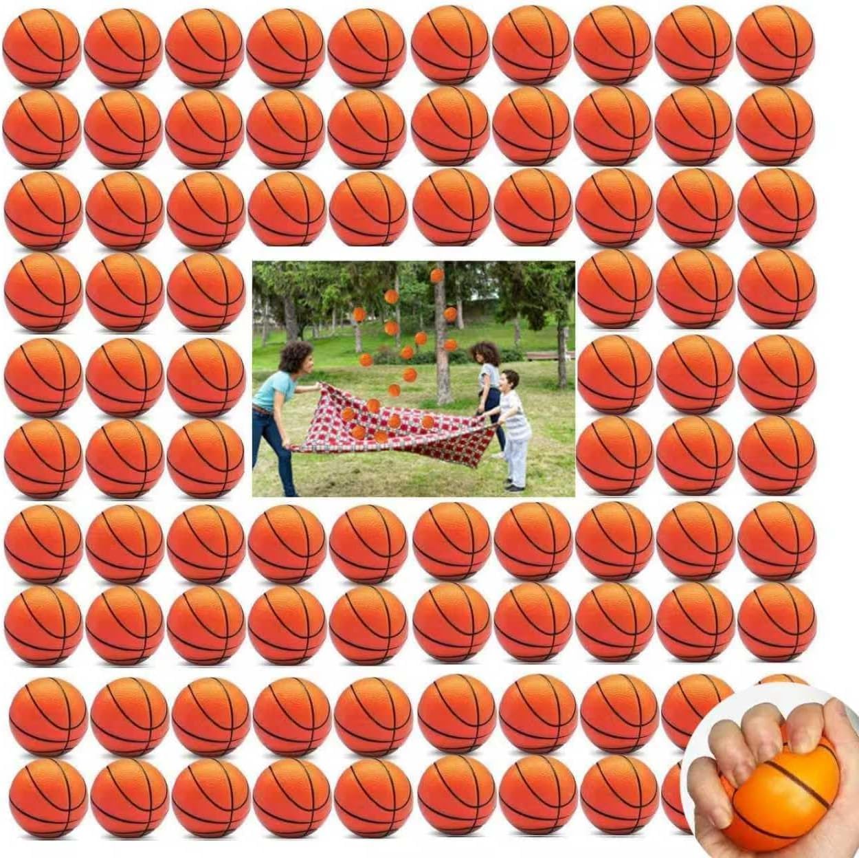 5-100 pcs Palla Antistress Mini Pallone da Pallacanestro 6.3cm | Palla Antistress Pallacanestro,Palline Squeeze Antistress in Schiuma,Stress Toys per Festa,Premi,Regali di Compleanno