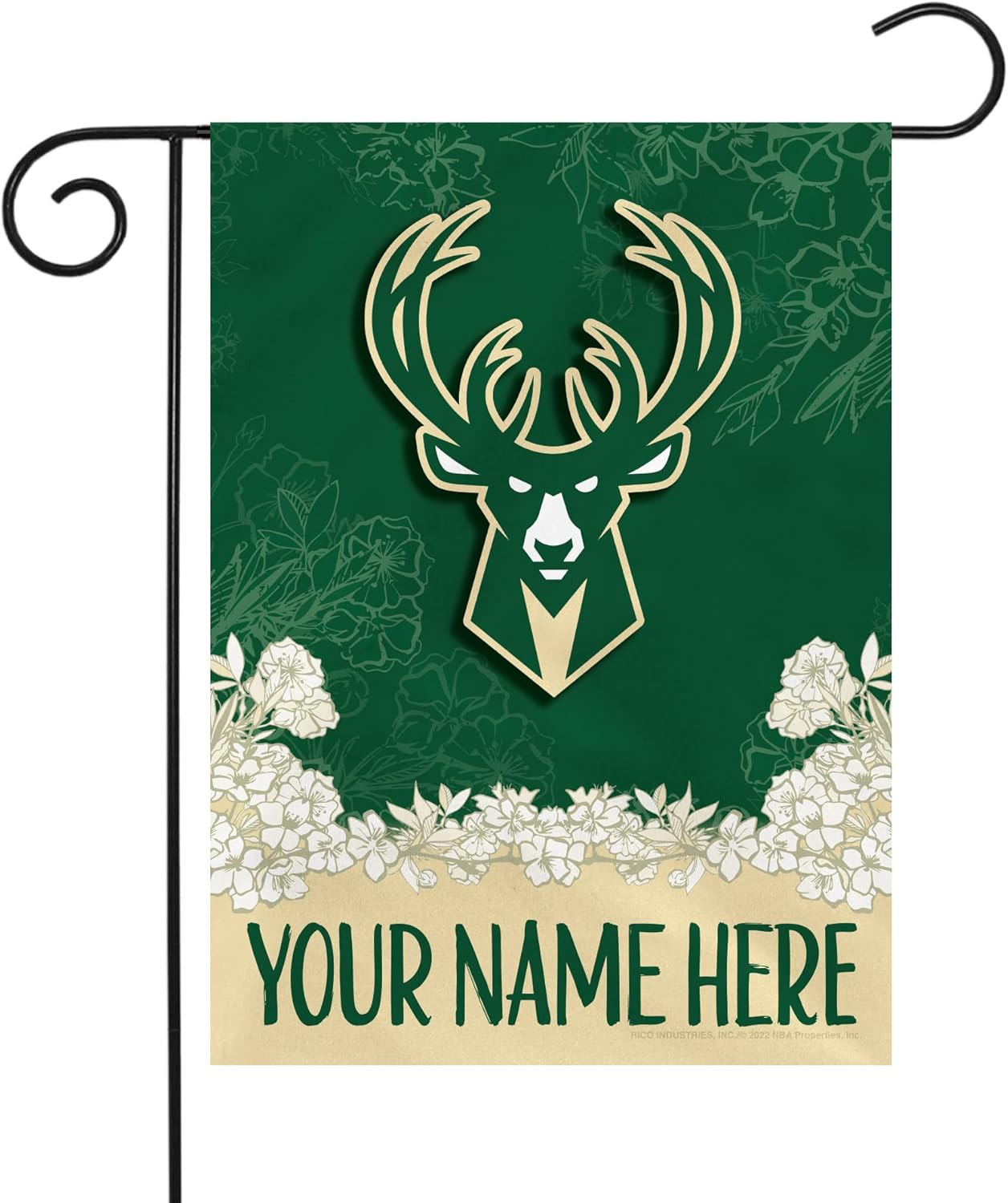 Rico Industries NBA Standard/Primary Personalized 13" x 18" Double Sided Garden Flag