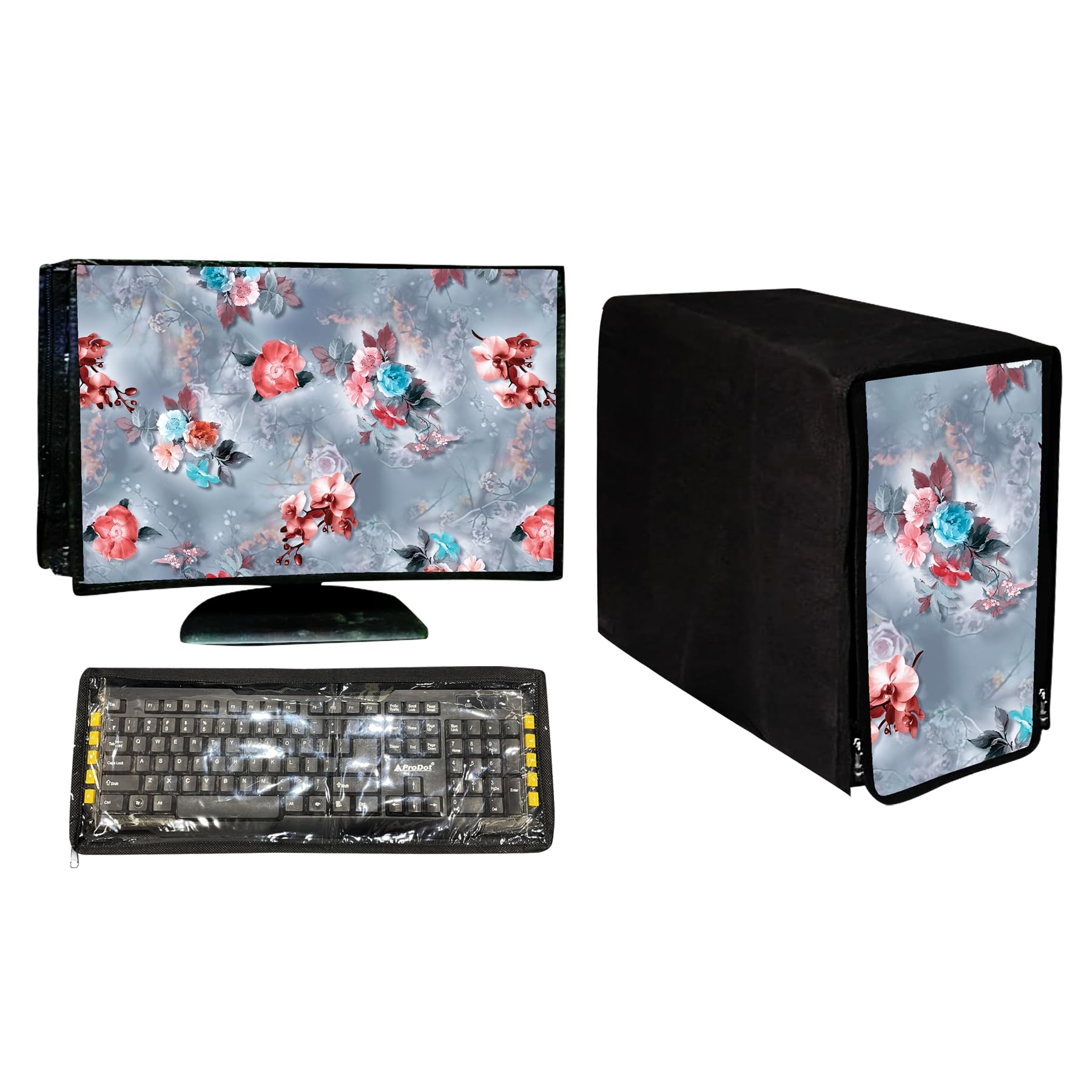 Avideco Printed Computer Desktop 3 in 1 DustProof Cover Combo 18 Inch Computer Desktop CPU Keyboard Cover Set of 3 In Size Of 18x1.4x12 Inch||Design 19-image-5