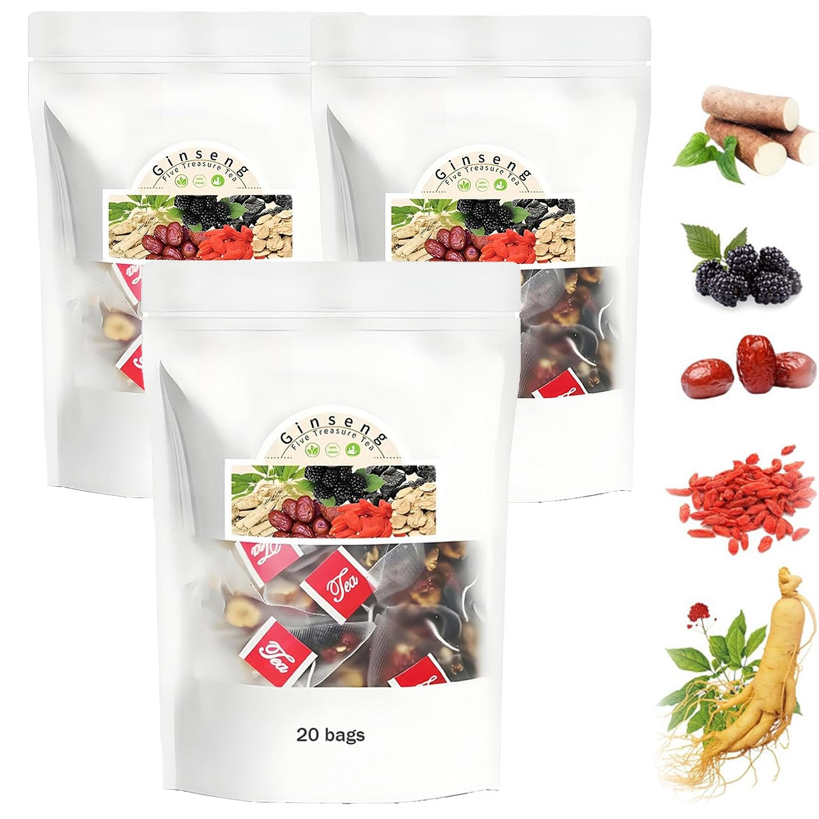 Men's Herbal Tea Ginseng Six Treasure 20 Bags
