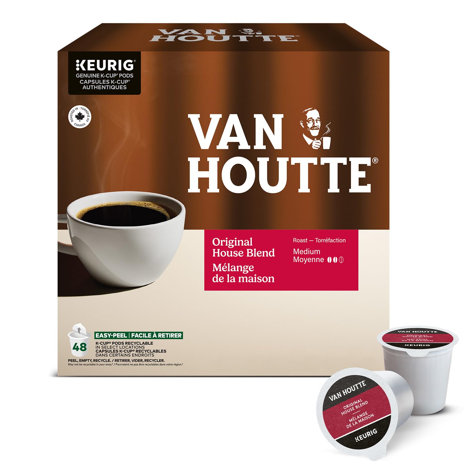 Van Houtte Original House Blend K-Cup Coffee Pods, 48 Count For Keurig Coffee Makers - 1