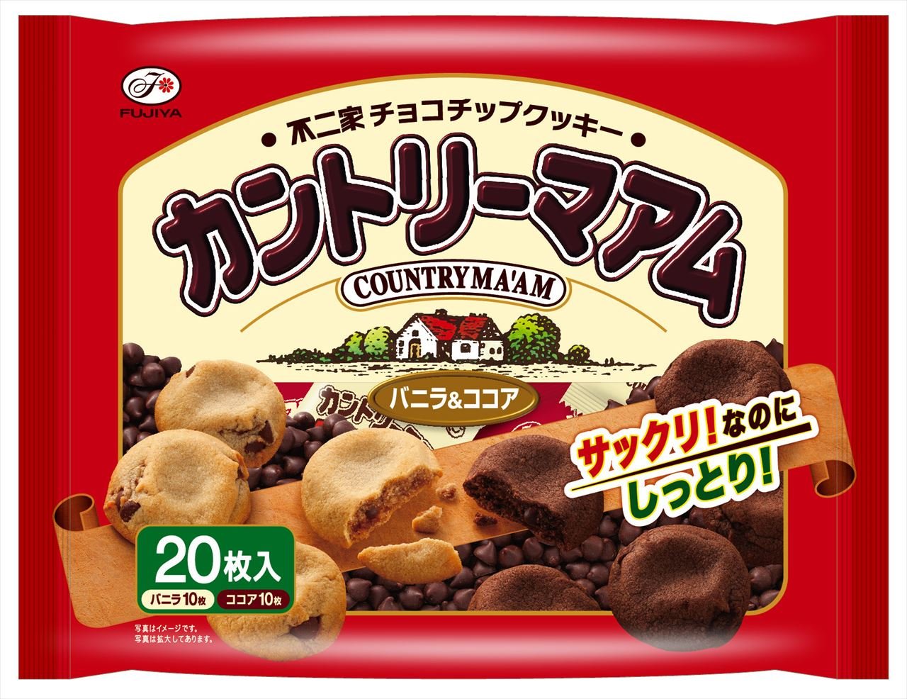 ココア　　たのメル便　カントリー カントリーマアム バニラ&ココア 20枚 ｜ ドコデモ