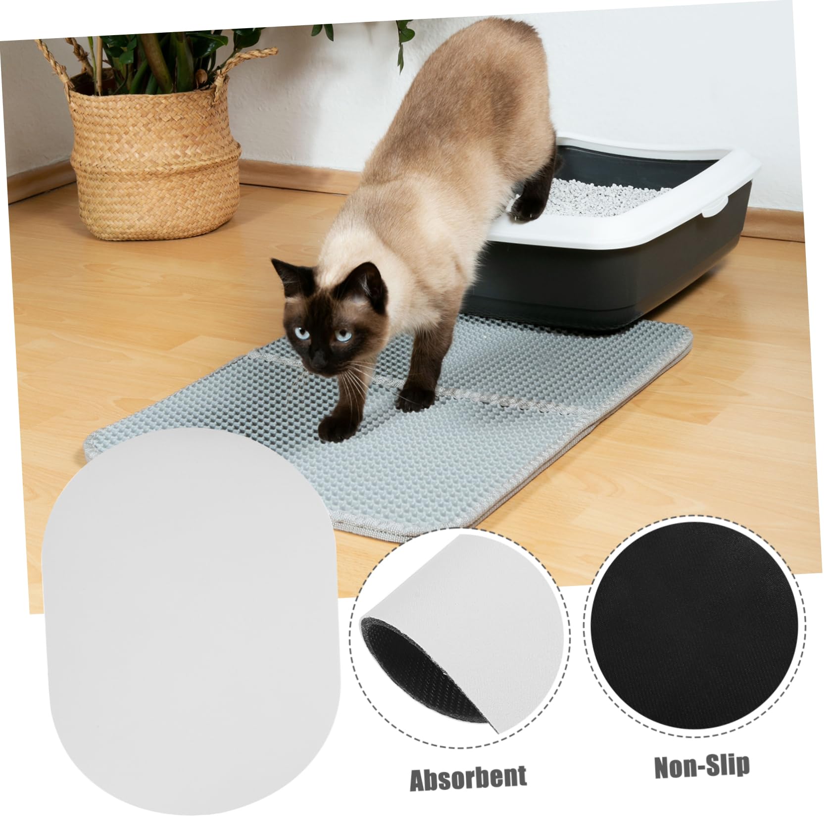 POPETPOP 3pezzi Tappetino Assorbente Per Ciotole Animali Design Antiscivolo Oval Per e Facile Da Adatto Per Cani e