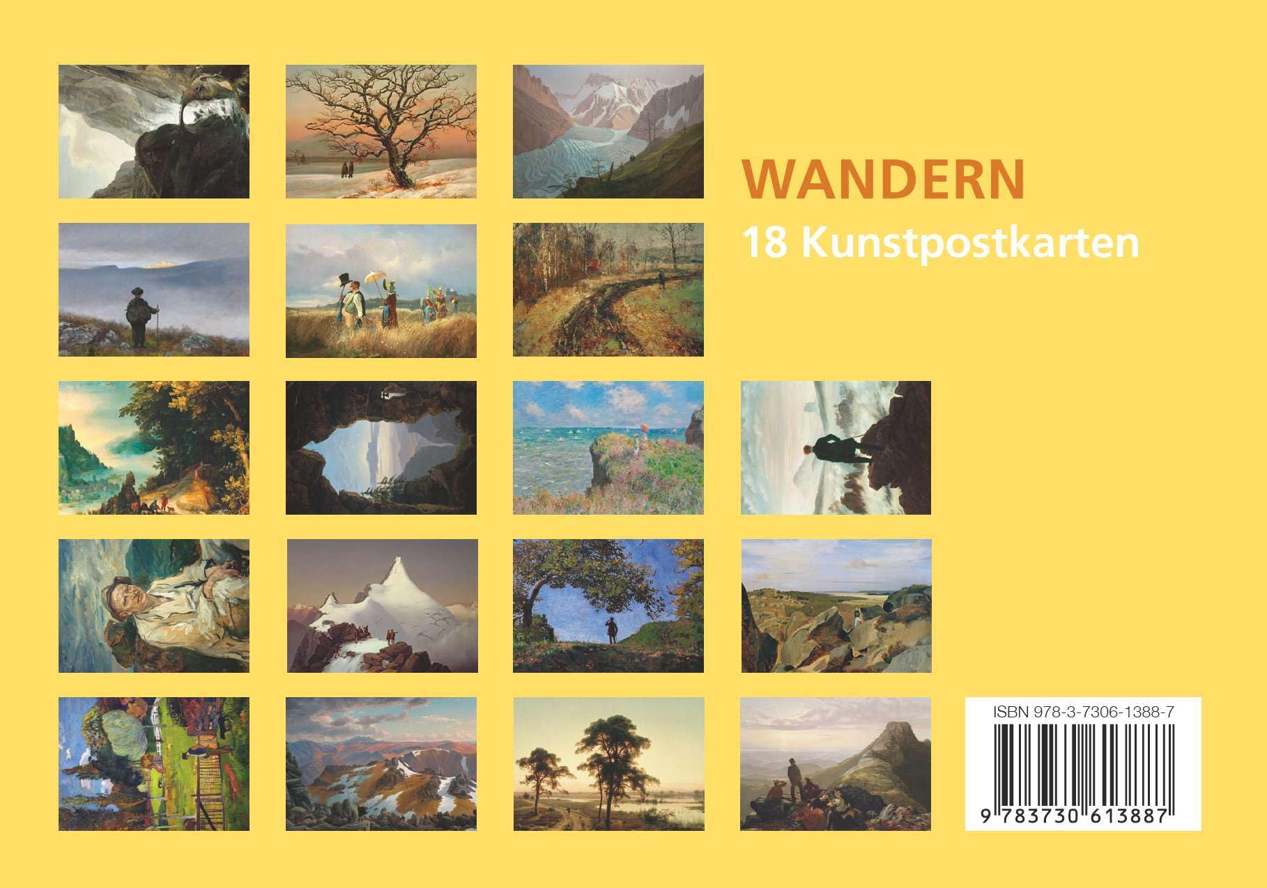 Postkarten-Set Wandern: 18 Kunstpostkarten aus hochwertigem Karton. ca. 0,28EUR pro Karte: 82