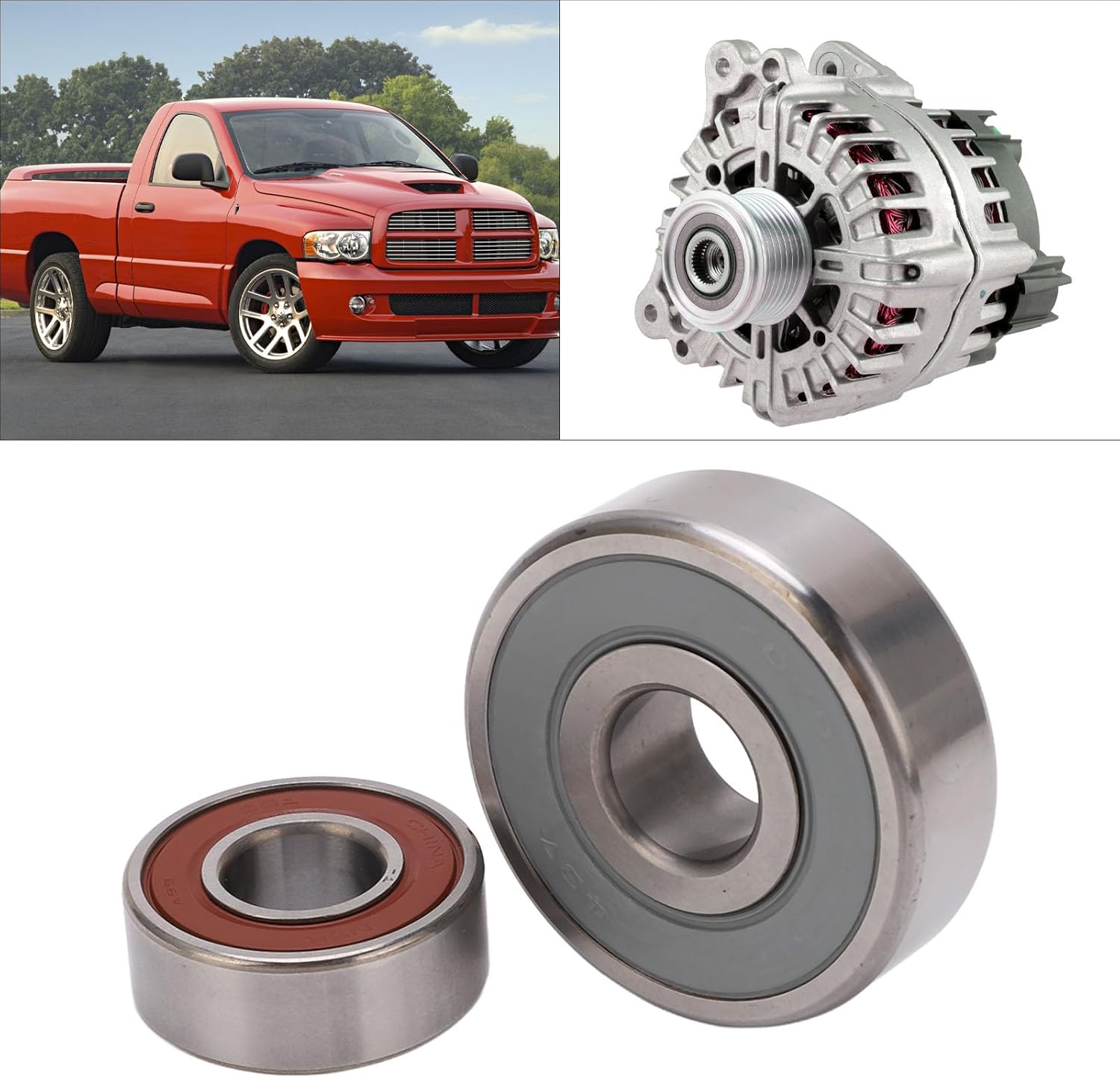 compatible Alternator Bearing Kit F00M990434 Replacement for RAM 1500 2500 3500 with 5.7L V8 Engine 2003 2004 2005 2006