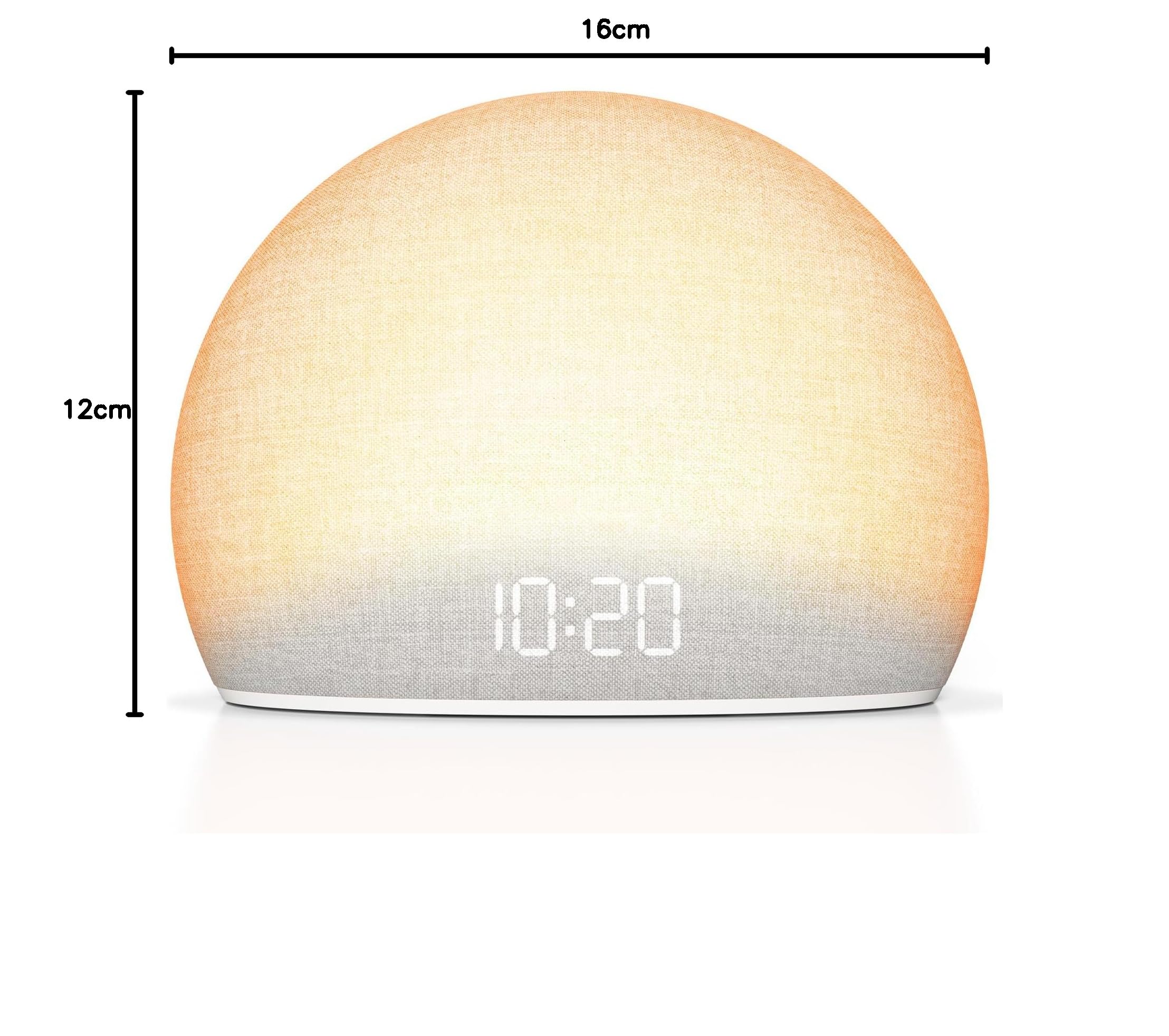 HOUSBAY Sunrise – Sveglia con macchina sonora bianca — immagine 7 di 15