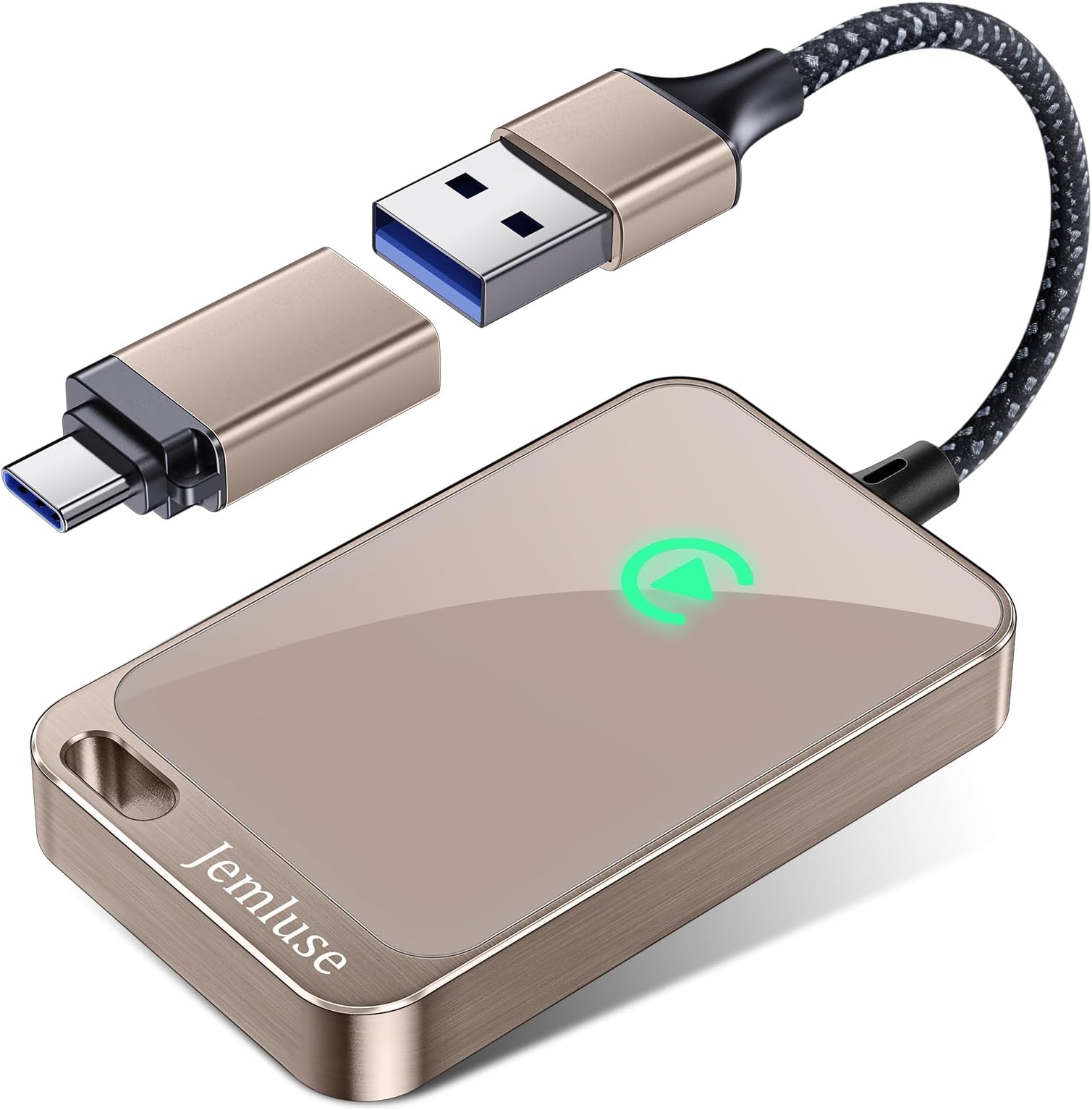 Jemluse Wireless CarPlay Adapter for Apple - Stable Fast Connection for Convert Factory Wired to Wireless CarPlay Dongle Cars for iPhone - No Latency from iOS 10+ to Screen w/USB C(Gold)