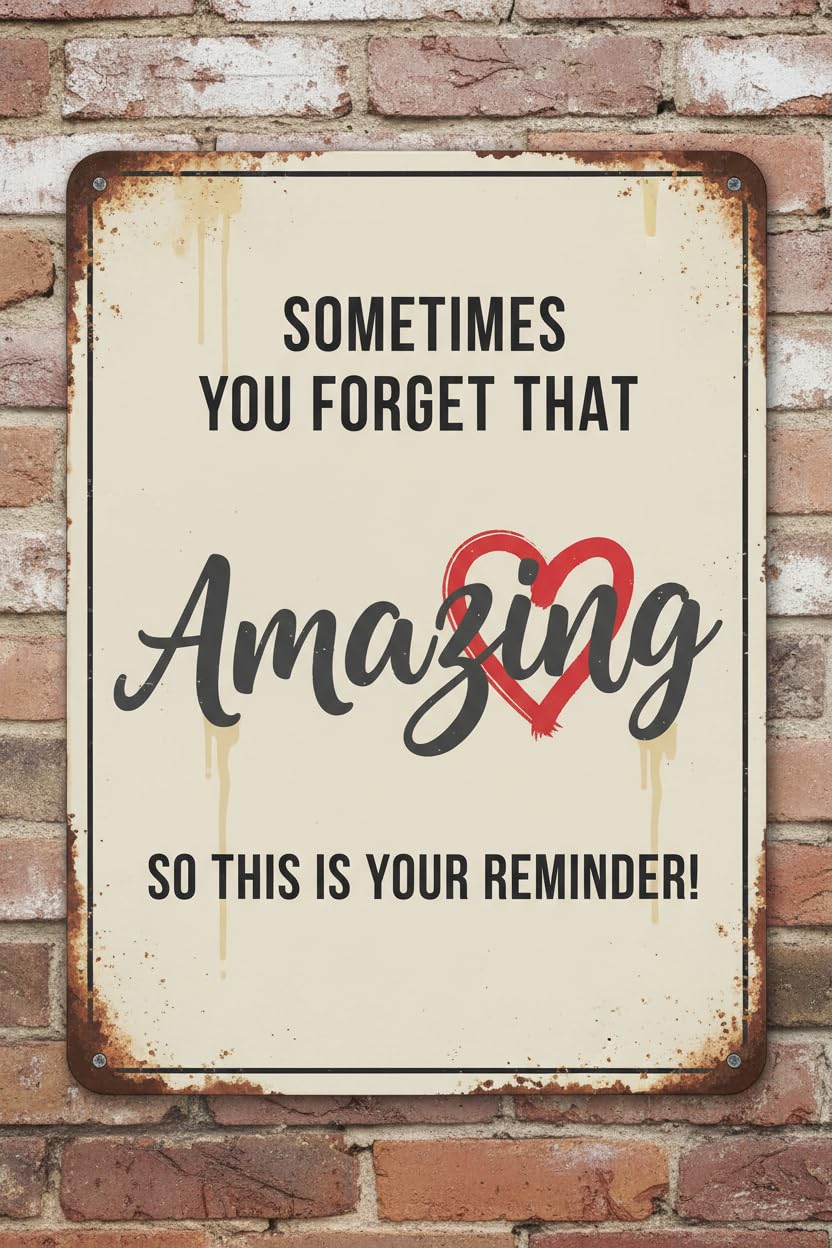 You Are Amazing Motivational Wood Plaque Desk Sign, 8x12 Inch