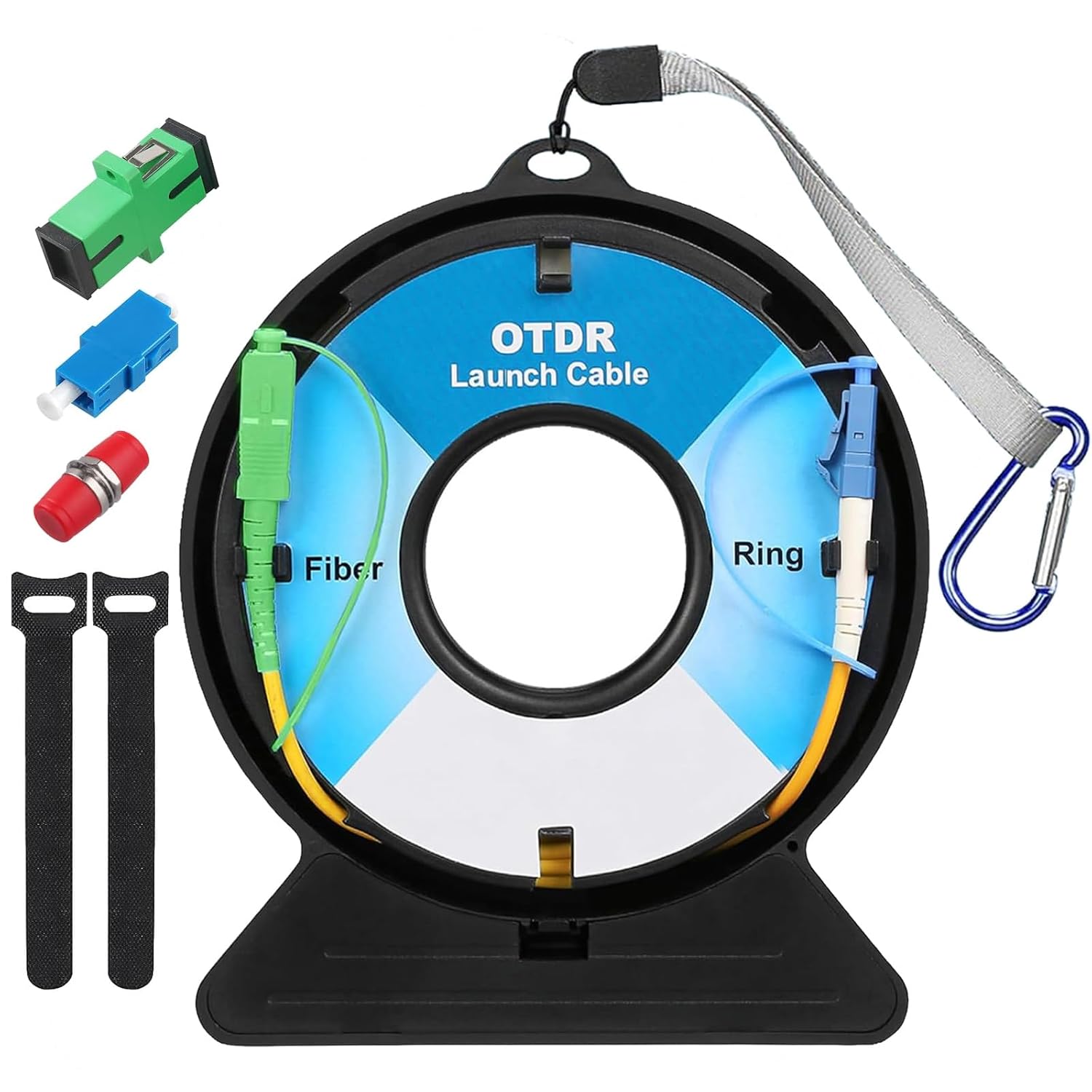 OTDR Launch Cable, 1000m Single Mode (9/125) Dead Zone Eliminator with SC/UPC to LC/UPC Connectors, Extension Cord for Network Testing