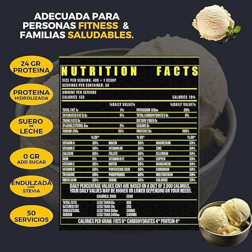 Miniatura 7 de BIOTECKPHARMA  Proteína ISO Sabor Helado de Vainilla (Helado de Vainilla, 4.4 lbs)