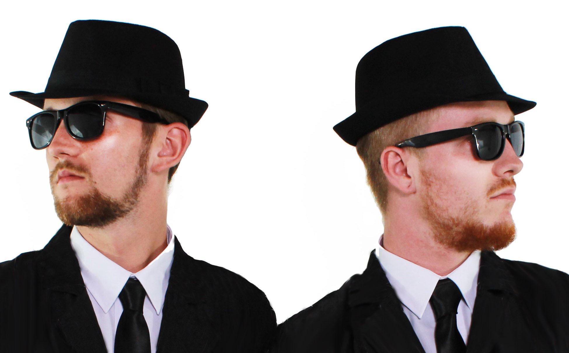 Costume Blues Band - Chapeau Fedora Noir Et Lunettes Wayfarer - Accessoire Déguisement Musique Américaine