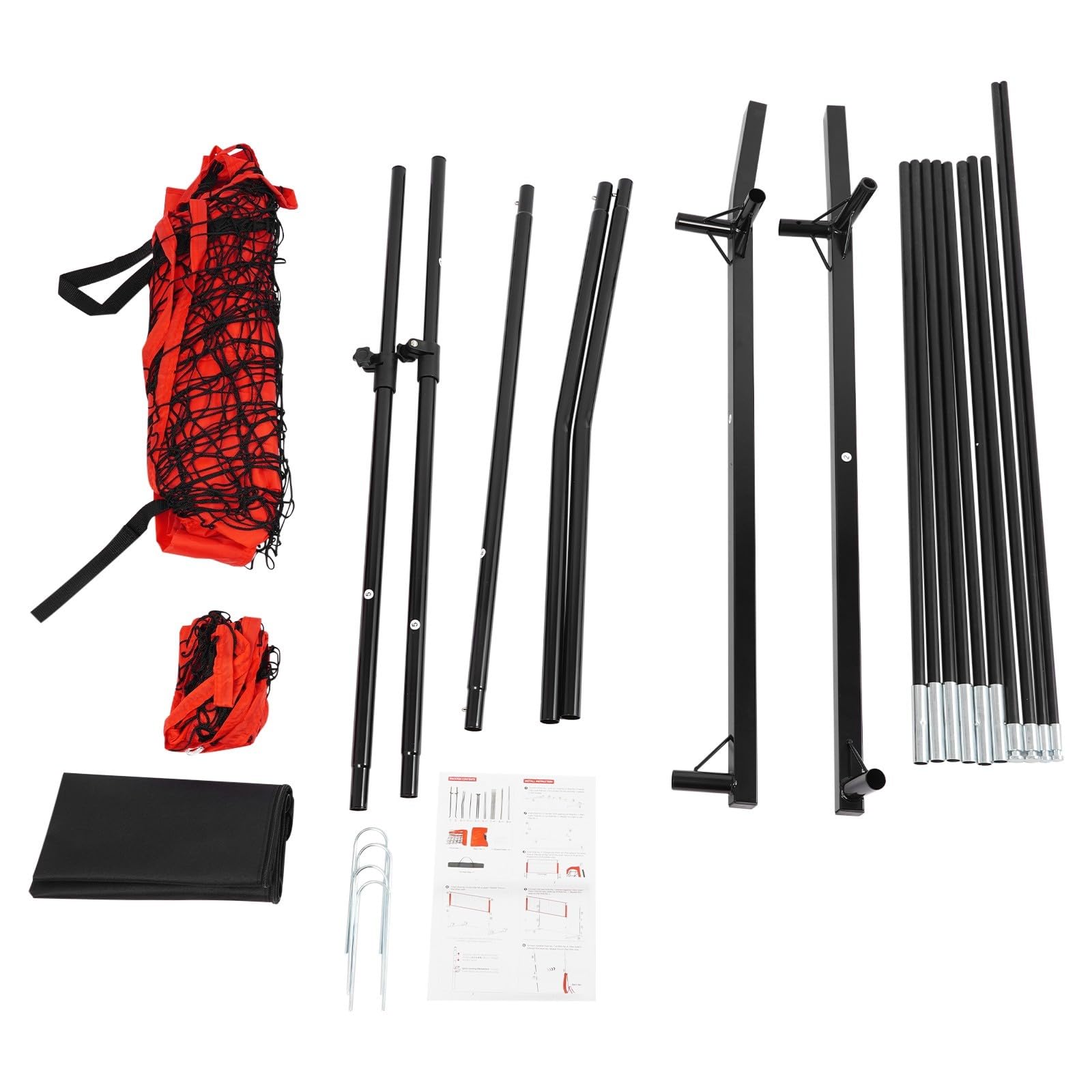 Red de voleibol, red de voleibol, bádminton, red de tenis para jardín, exterior, ajustable, red deportiva con bolsa de transporte para voleibol, bádminton y tenis, fácil montaje para casa y escuela