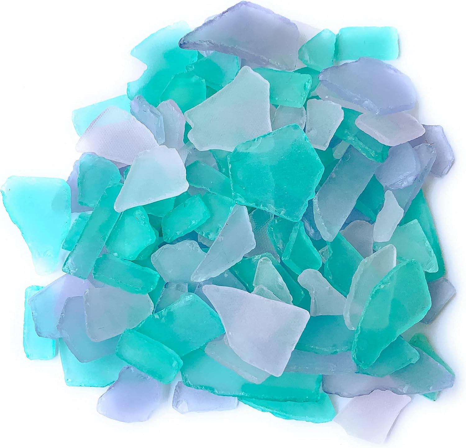 Nautical Crush Trading Pink, Lavender & Aqua Sea Glass – 22oz Beach Glass for Crafts, Vase Fillers & Decor – Bulk Tumbled Seaglass Pieces for DIY Projects – Recycled Seaglass for Home, Weddings & Art