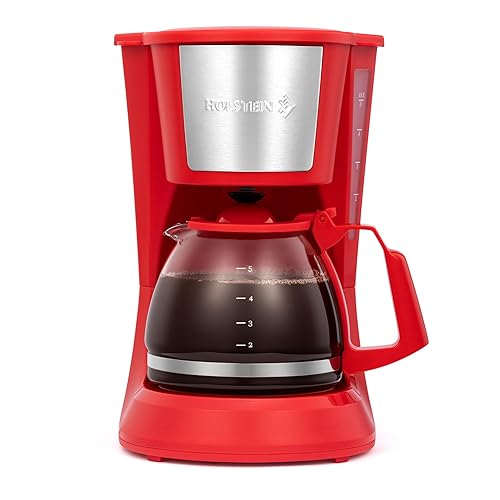 Miniatura 21 de Holstein Housewares Cafetera personal con taza de viaje de 14 onzas, máquina compacta de un solo toque con filtro reutilizable, apagado automático,