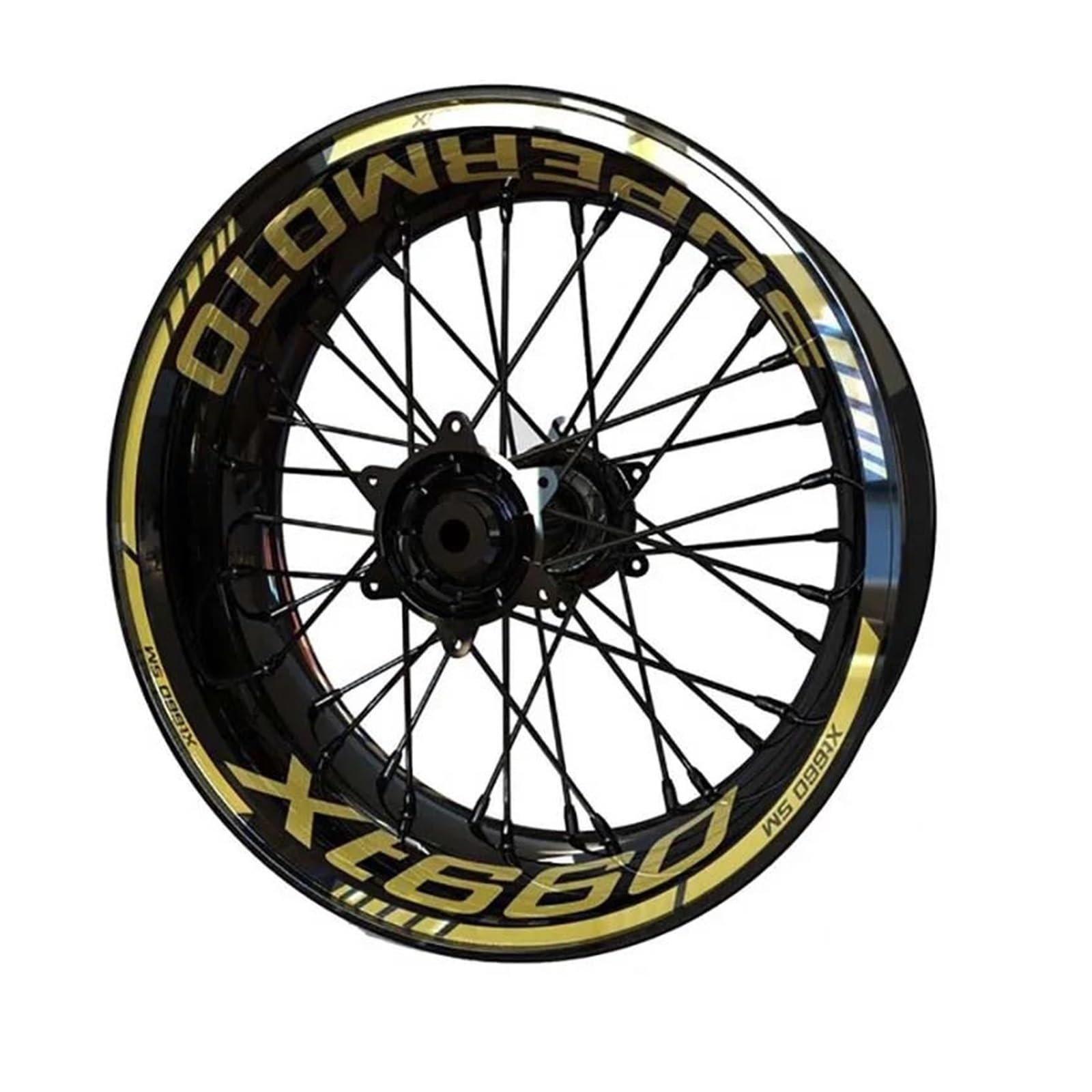 Motorcycle Racing Equipment Accessories Wheel Tire Rim Adhesive Reflective Decal Sticker for Yamaha Xt 660(Style 3)