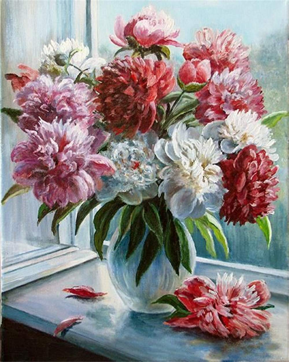 YEESAM ART Malen Nach Zahlen Set „Bunte Eule“ 40,6x50,8 Cm – Mit Rahmen, Acrylfarben, Leinwand Für Erwachsene & Kinder