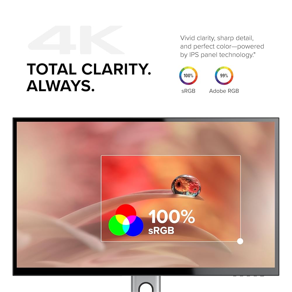 ALOGIC Clarity 27” 4K UHD LCD Monitor | USB-C 90W Power