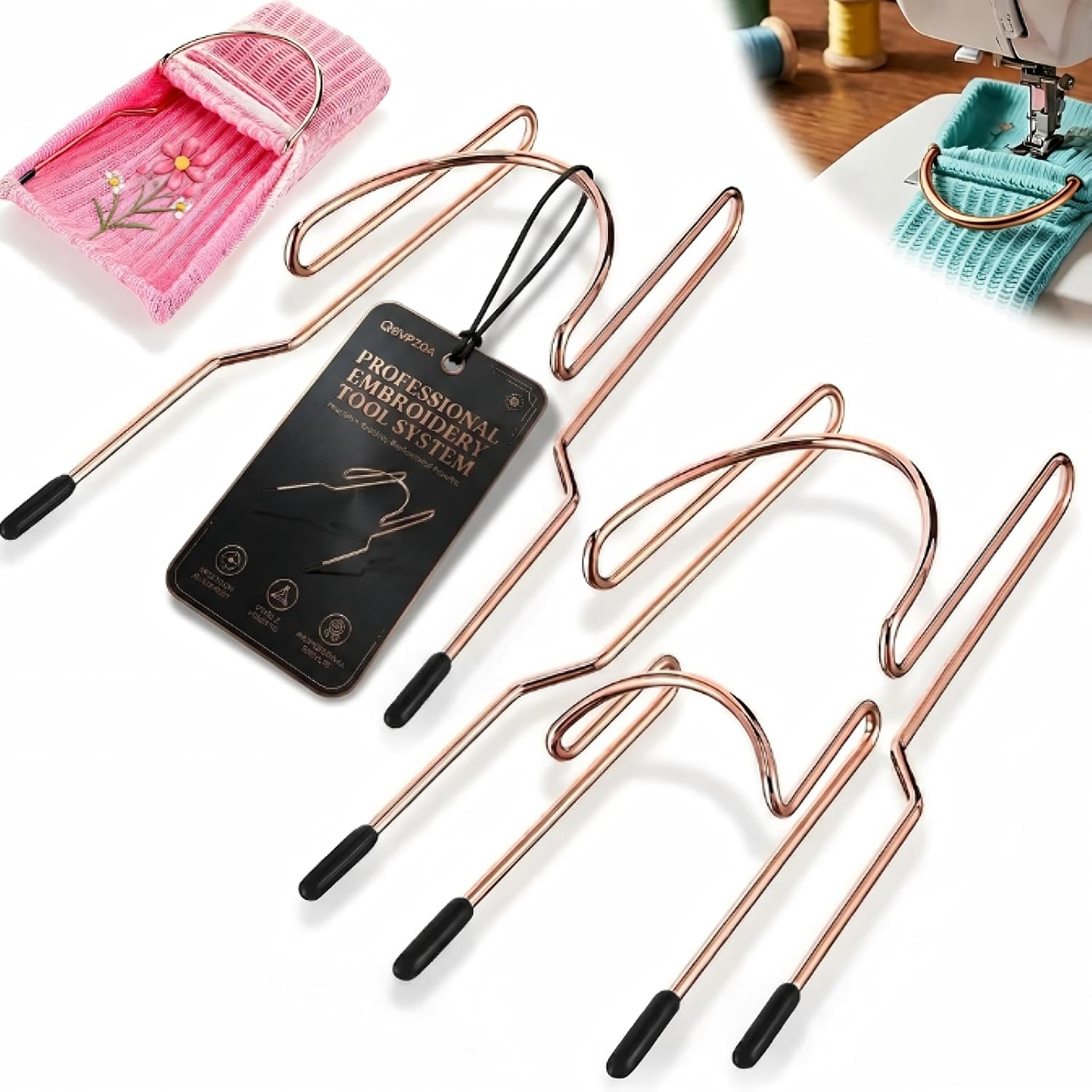 Sock Embroidery Hoop Holder Frame Kit 2 Large and 1 Small for Machine Hooping Stand Aid Embroideries Tools Accessories for Socks