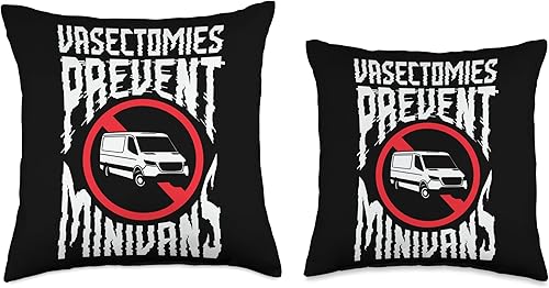 Miniatura 3 de Vasectomies prevent minivans for a Sterilized man Vasectomy Throw Pillow