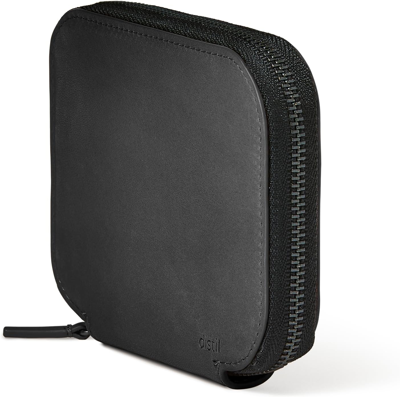 Distil Union ZipWallet | Minimalist Leather Zip Wallet | RFID Shielding, Coin Pouch, 3 Card Slots, Exterior Quick Access Pocket (Black) - Image 2