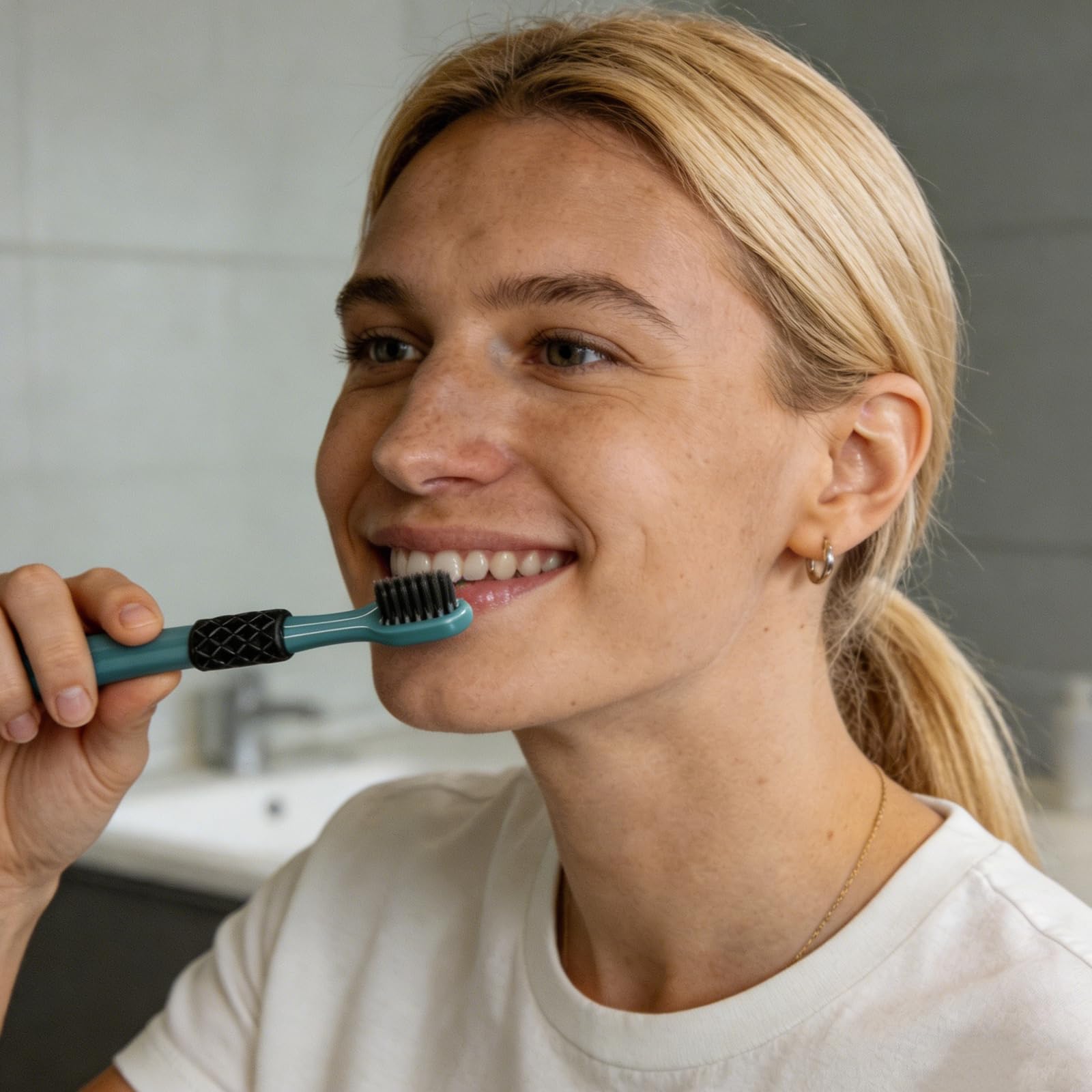 Cepillo de dientes de tres cabezales suave para adultos juego de viaje 3 lados