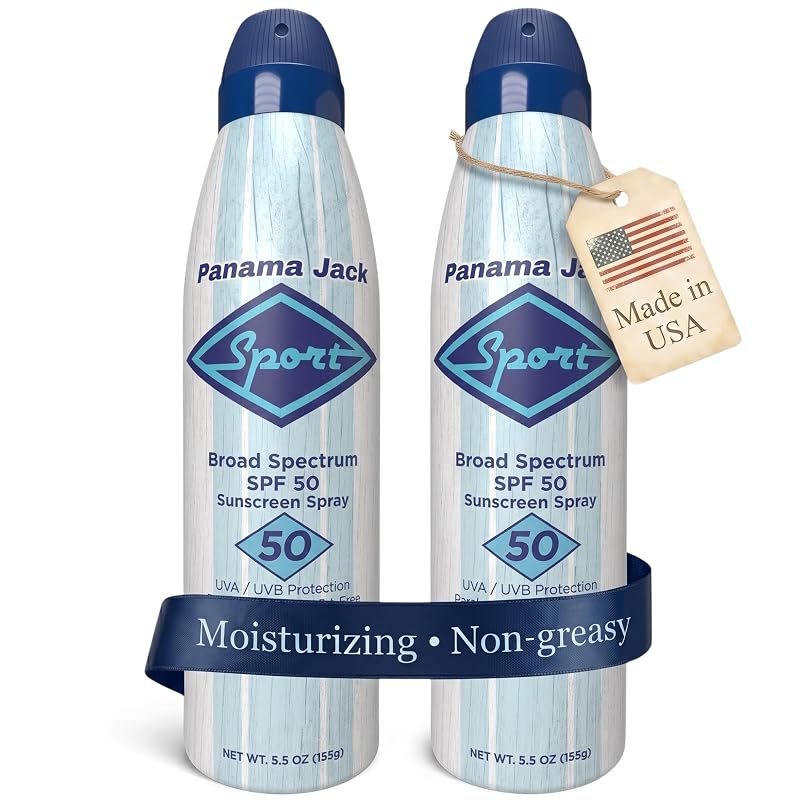 Protetor solar corporal em spray Panama Jack Sport FPS 50, 2 unidades de 155 g