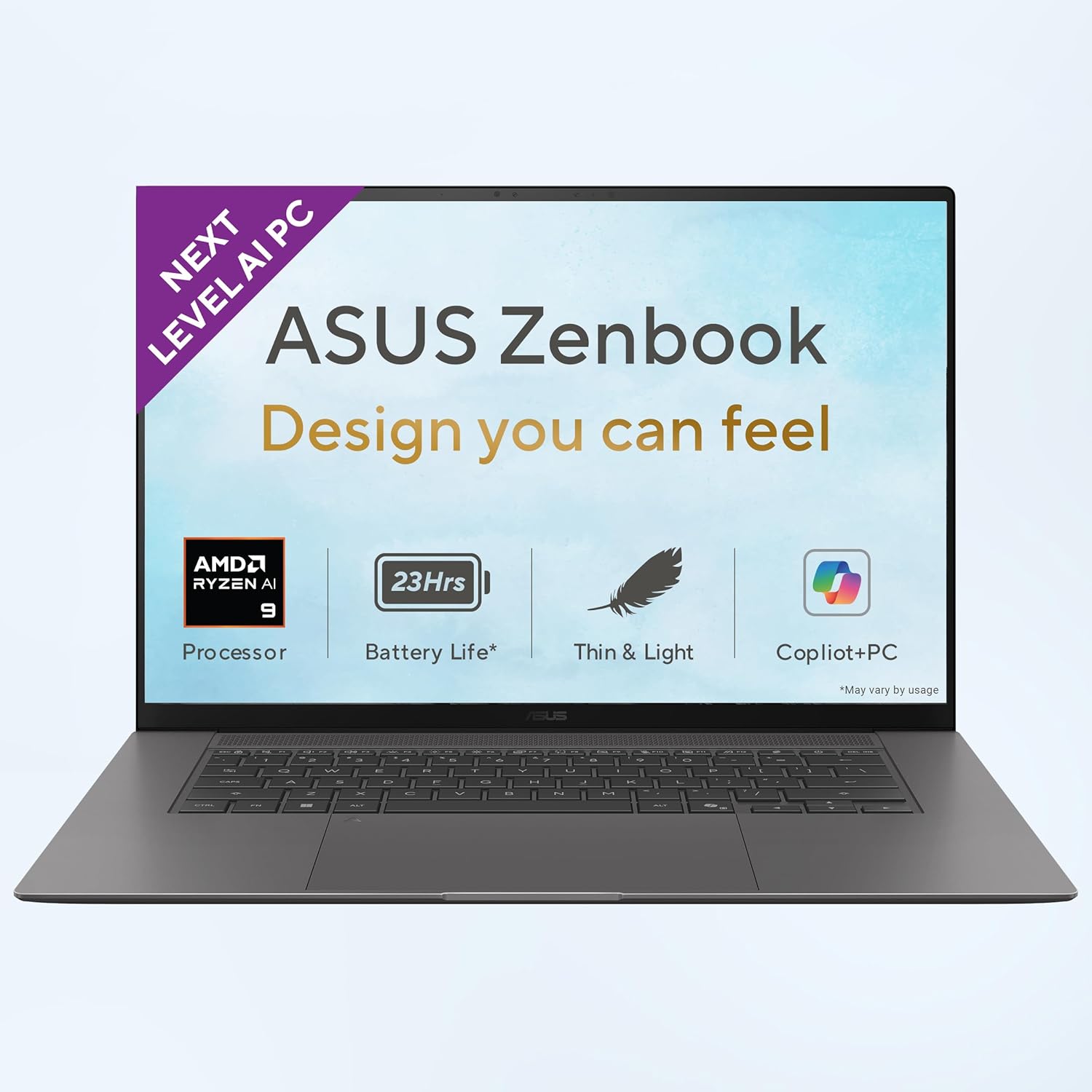 ASUS Zenbook S 16 (2026), AMD Ryzen AI 9 465, AMD Radeon iGPU, 32GB RAM, 1TB SSD, OLED, 16″, (40 cm), Windows 11, M365 Basic(1 Year)* Office 2024, Antrim Gray, 1.50 kg, UM5606GA-SR248WS,Co-Pilot+ PC