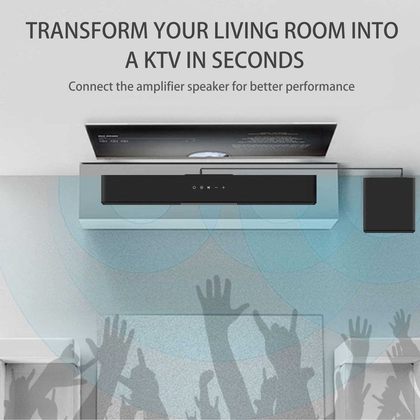 Generic Altoparlante Bluetooth 6.3 Altoparlante Home Theater Wireless di qualità Senza Perdita con Subwoofer per TV Bluetooth per Audiofili (Spina europea)
