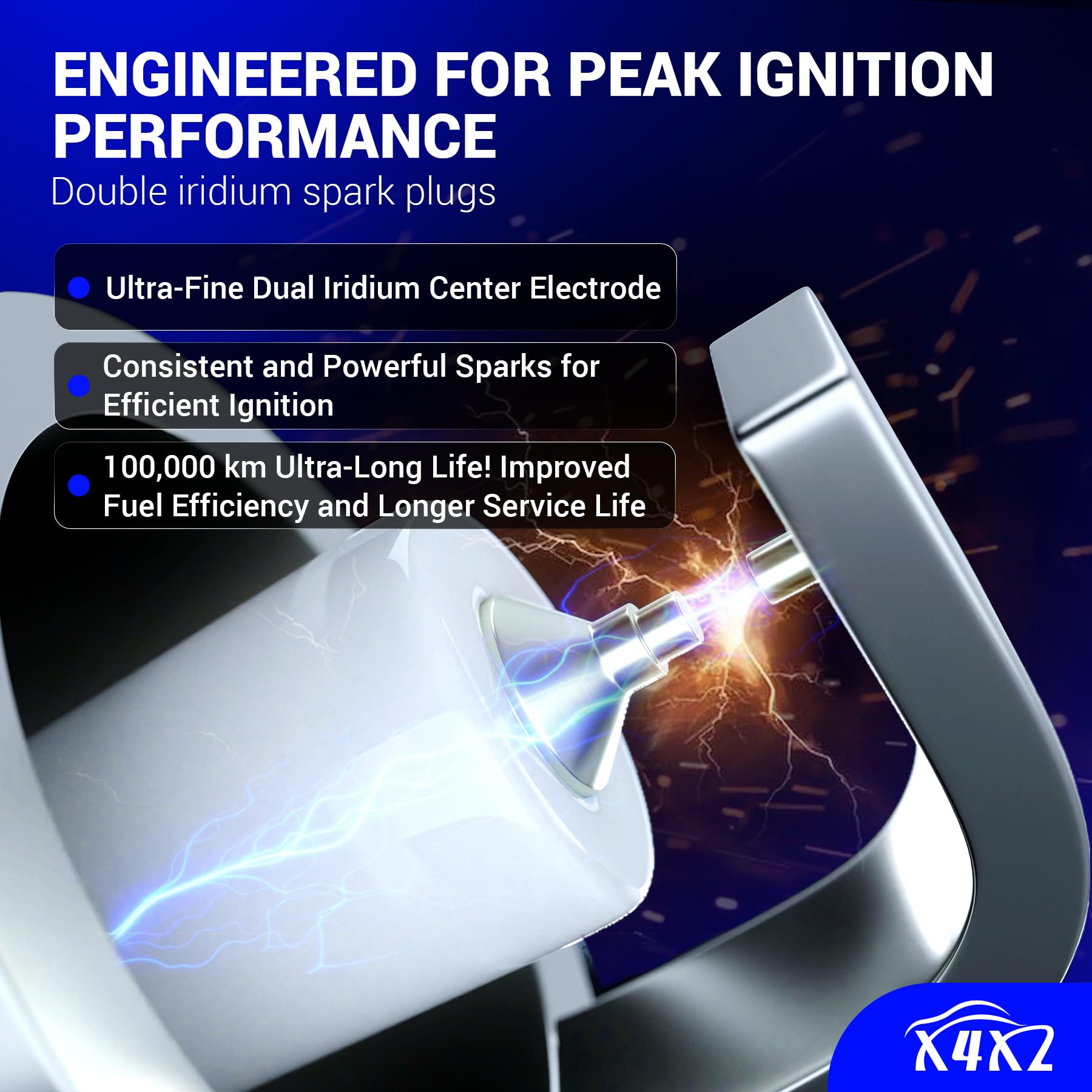 Amazon.com: X4XZ 6176 Double Iridium Spark Plug 6PCS Replaces
