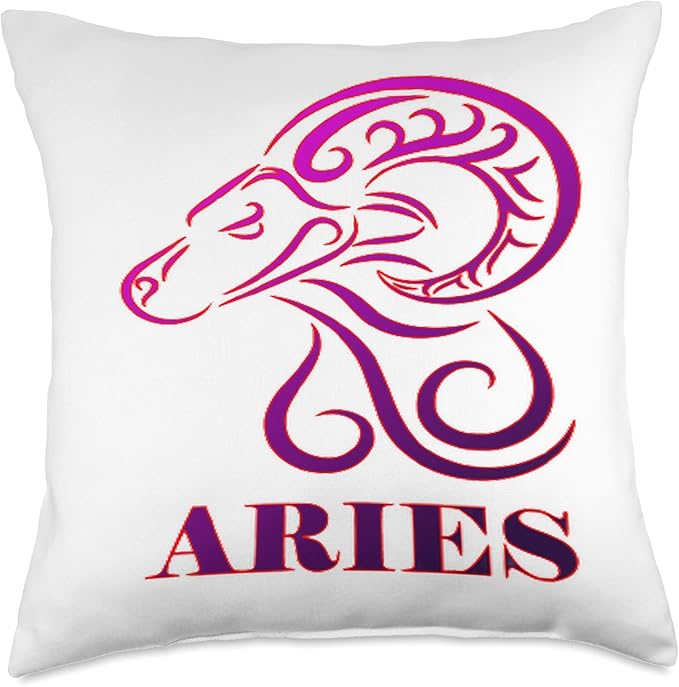 Aries Sign Zodiac Symbol Proud To Be Born March April Throw Pillow