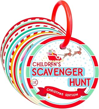 Blu Jay Childrens Scavenger Hunt | Toddler Activities | Games for 2, 3 Year Olds & Up | Kids Educational Scavenger Hunt Cards Christmas Edition