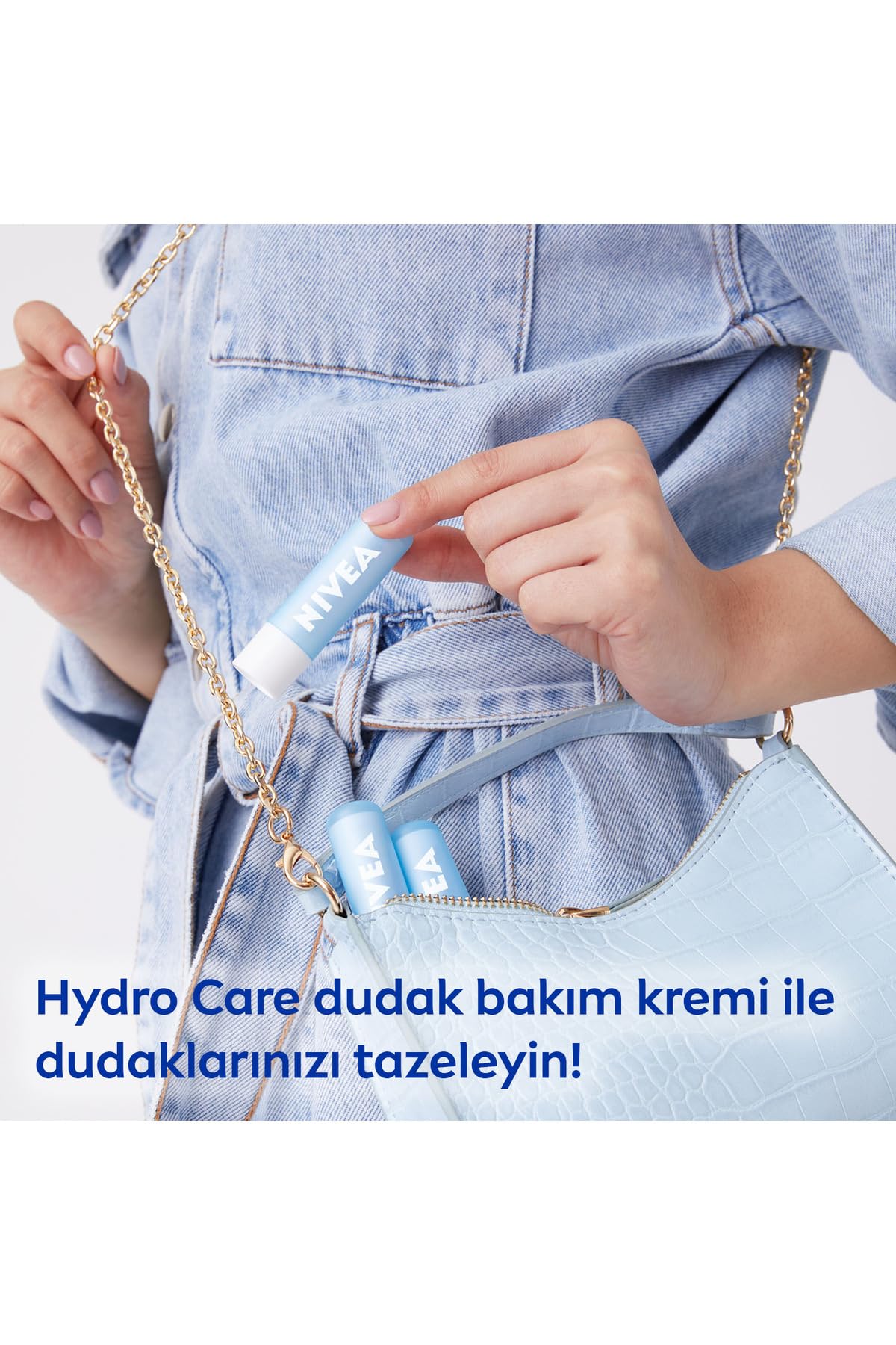 NIVEA Renksiz Dudak Bakım Kremi Hydro Care 4.8gr, 24 Saat Nemlendirici, SPF15 Güneş Koruyucu, X3 Adet