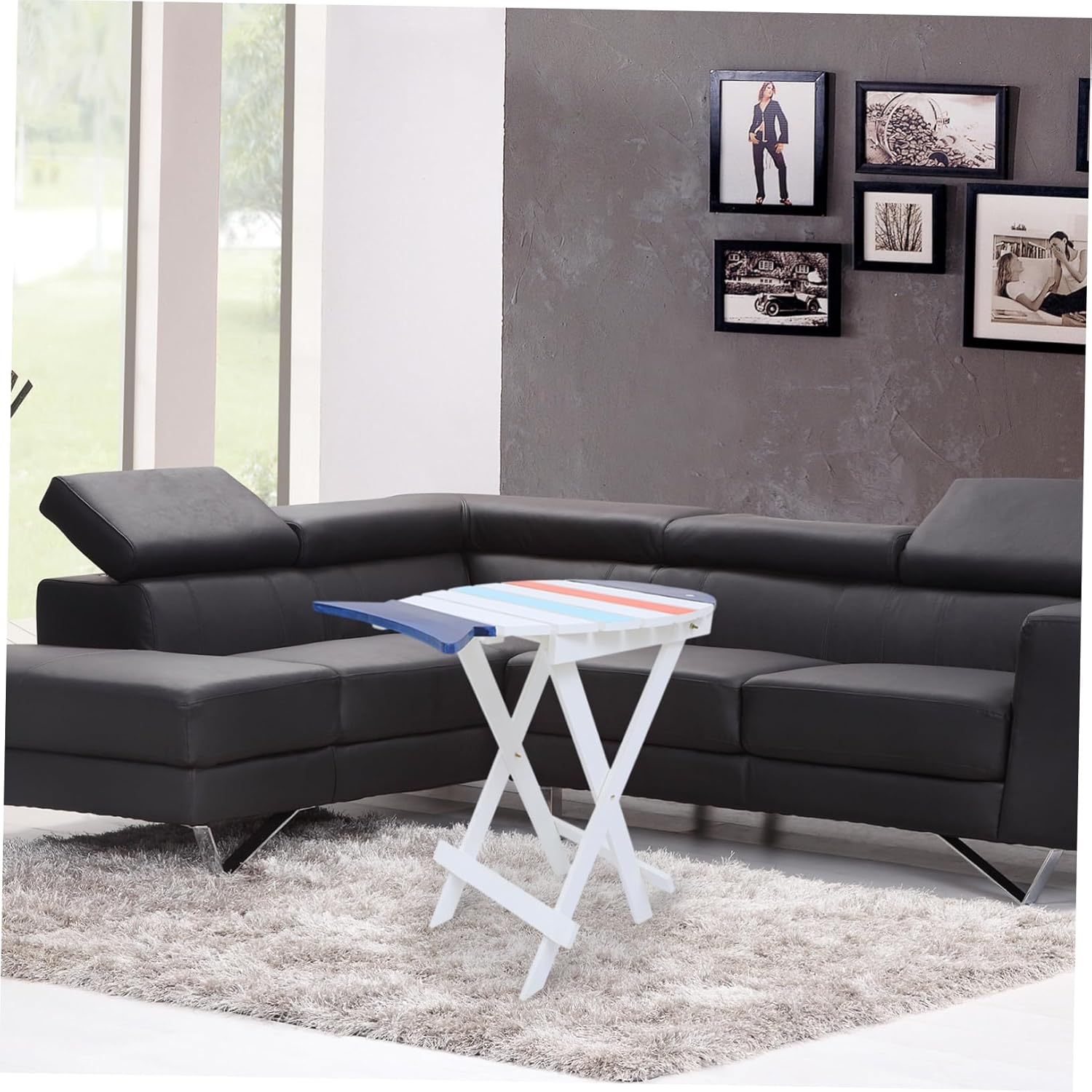 PRETYZOOM Folding Snack Table Chic Fish Pattern Design for Home Decor Compact and Portable for Use for Picnics and Gatherings