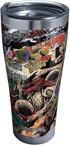 Tervis Nickelodeon - Vaso aislado de triple pared de las Tortugas Ninja Teenage Mutant Ninja Turtles mantiene las bebidas frías y calientes, 30