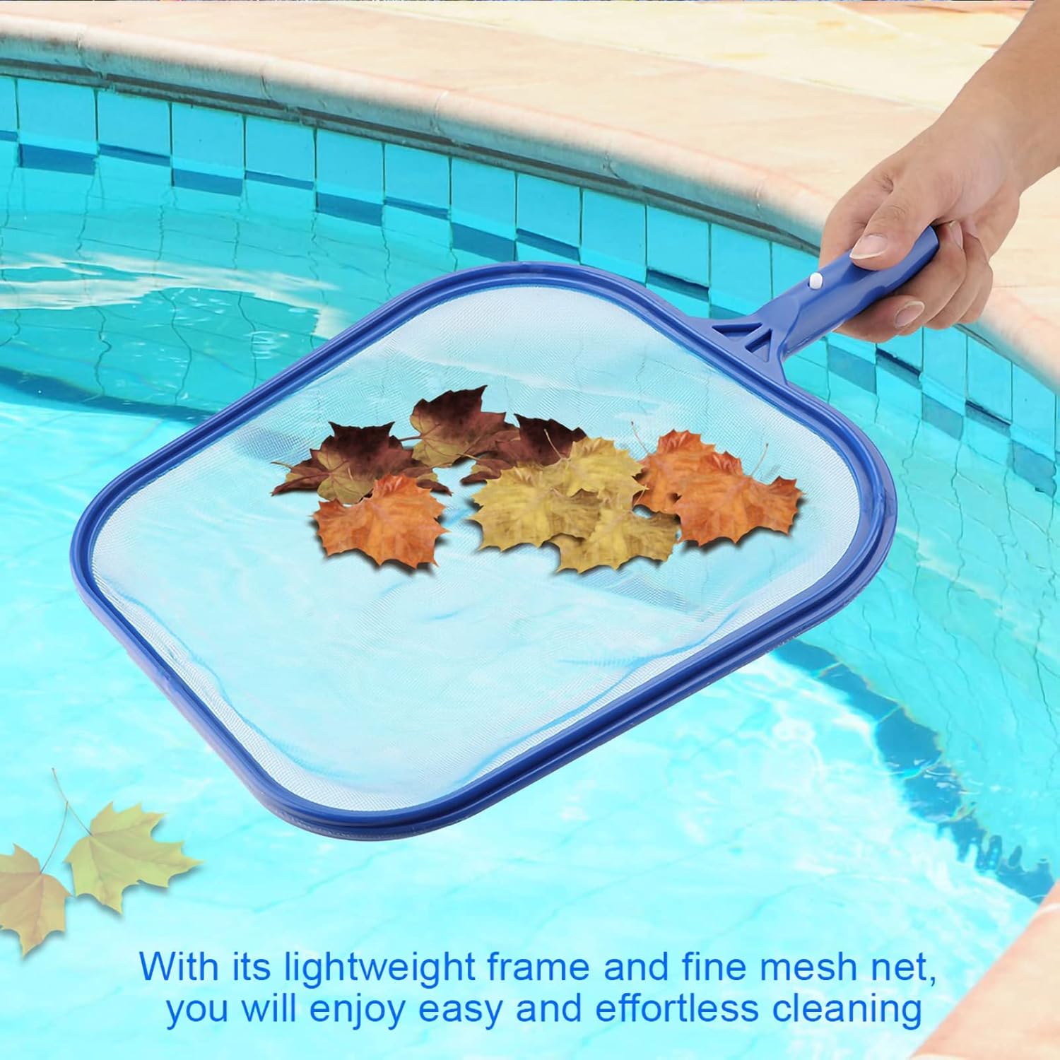 Fydun Lightweight Leaf Skimmer, Pool SkimmerLeaf Pond Tub Tool for Many Poles Rakes, Skimmers Mesh Net Frame Swimming