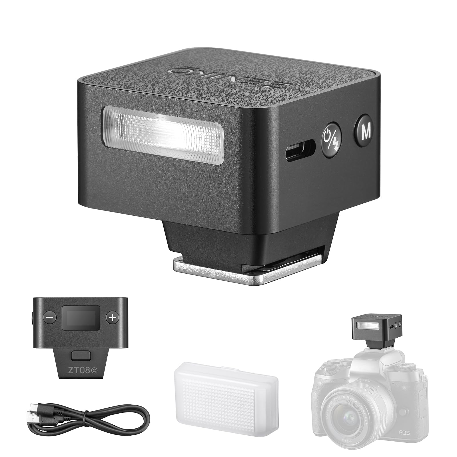 Amazon.com : ZENIKO ZT08 C Mini Flash for Canon,Built-in Battery
