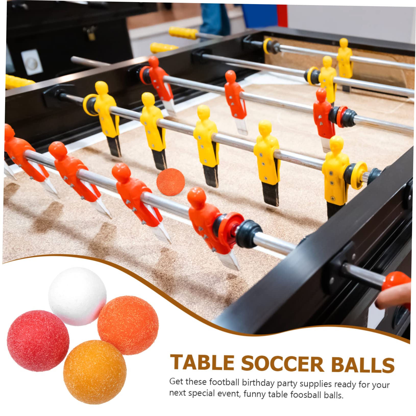 ibasenice Bolas De Futbolín De Repuesto para Accesorios De Futbolín Colores para Adultos Y Compatible con Máquinas De Futbol 4 Piezas X 4
