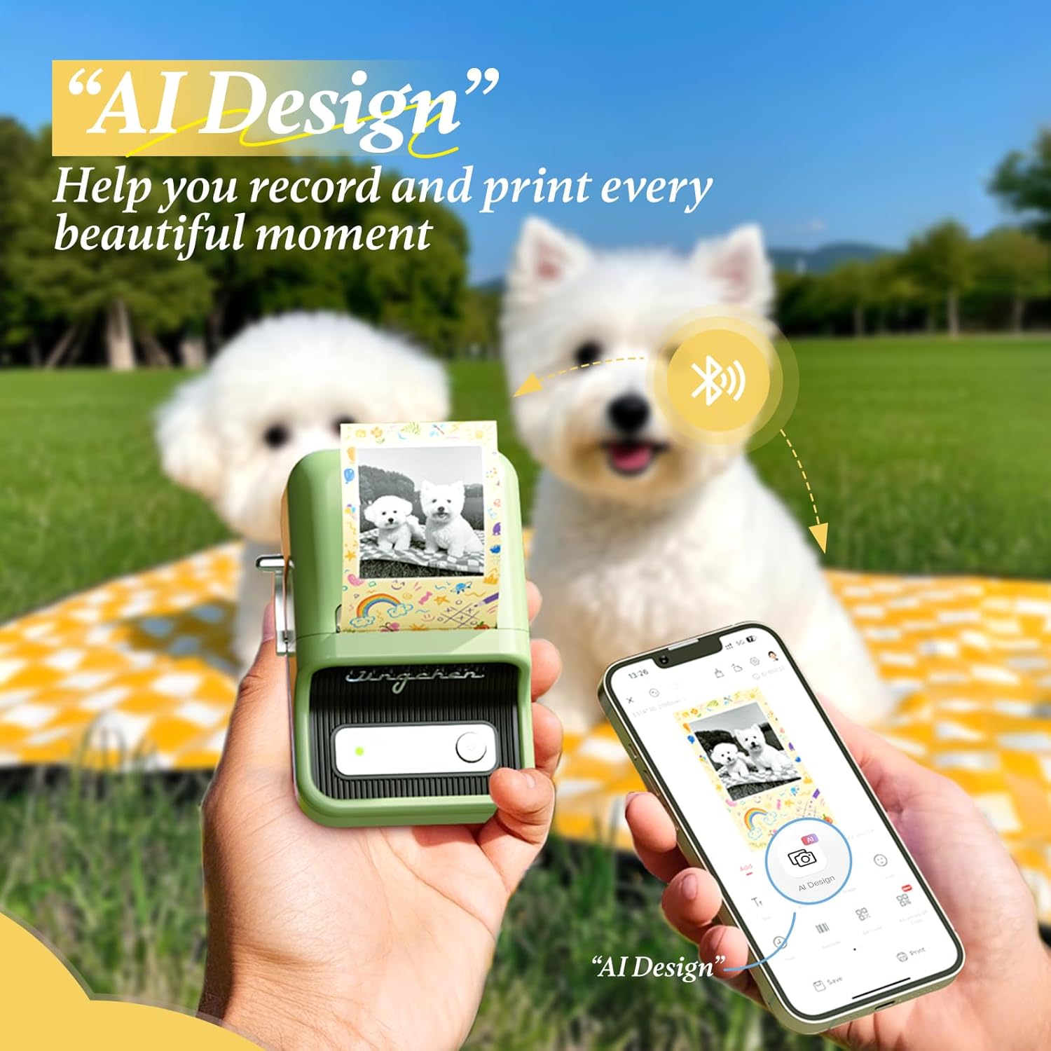 NIIMBOT Photo Papers Only for B21 Pro 300DPI Label Maker, Thermal Picture Labels Good Idea to Print Photos, Beauty Memories, Note,List (2.1''x3.5''-54x90mm) - Image 3