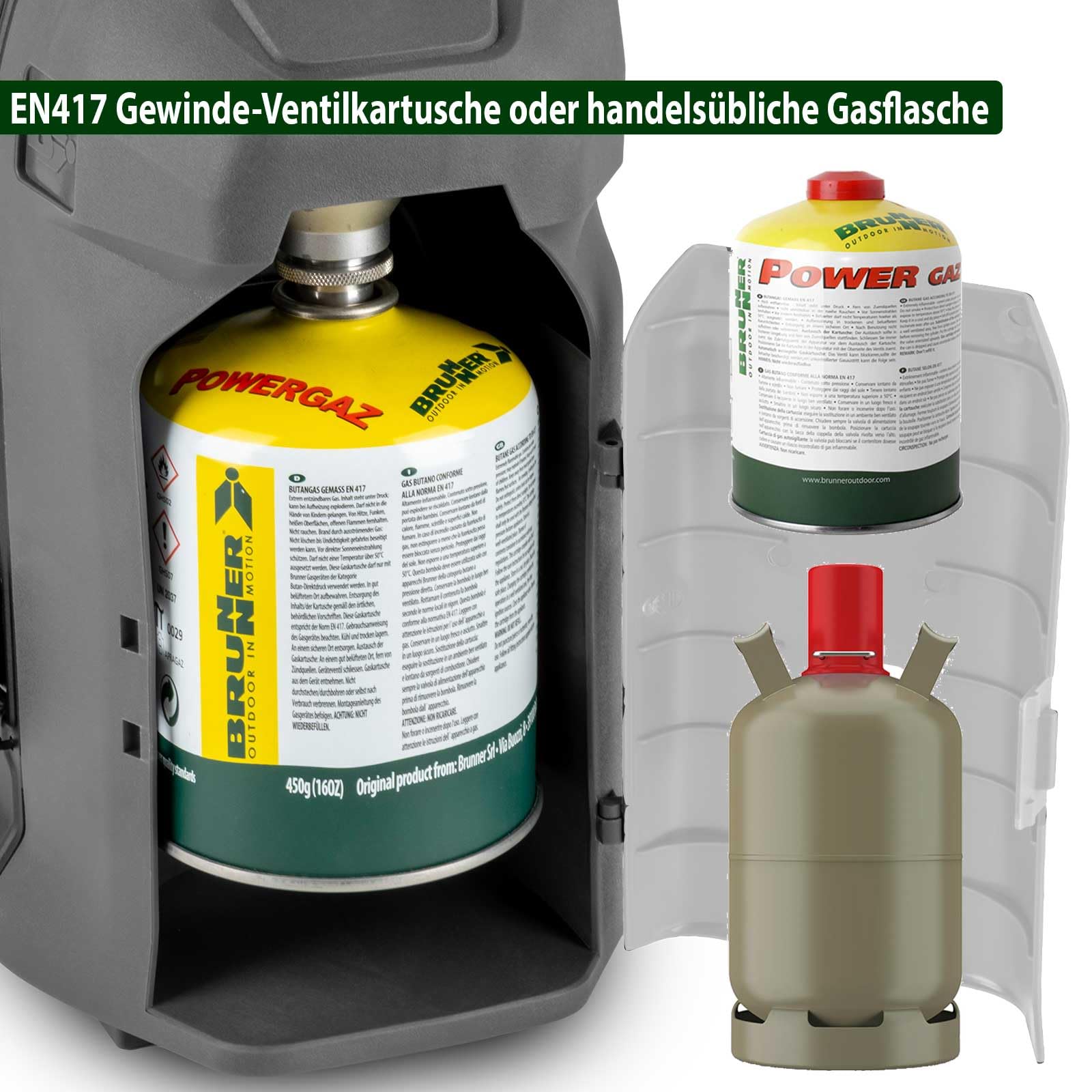 BRUNNER Devil Megaheater Gasheizer XL Leistungsstarke Gasheizstrahler 4,8kW | Leistungsstarker Gasheizstrahler XL 4,8kW. Camping-Gasheizung Zelt-Heizung Innenräume Vorzelt - Gaskartusche o. Gasflasche.