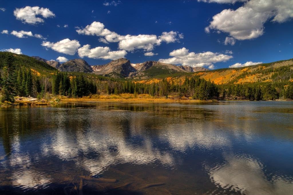 Sprague Lake Rocky Mountain National Park Photo Photograph Cool Wall Art Print Poster 36x24