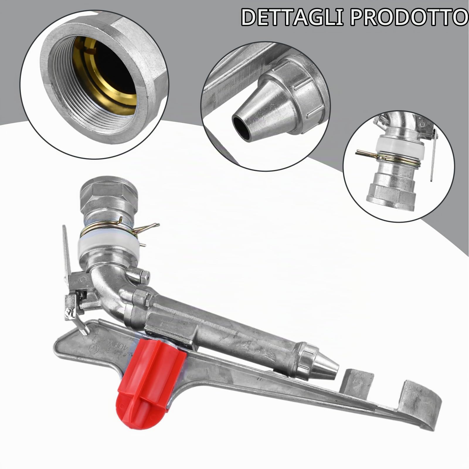 Irrigatore da Giardino, 5 cm, irrigatore a spruzzo per Agricoltura, Regolabile a per 360°, per fattorie, frutteti, Giardini da tè
