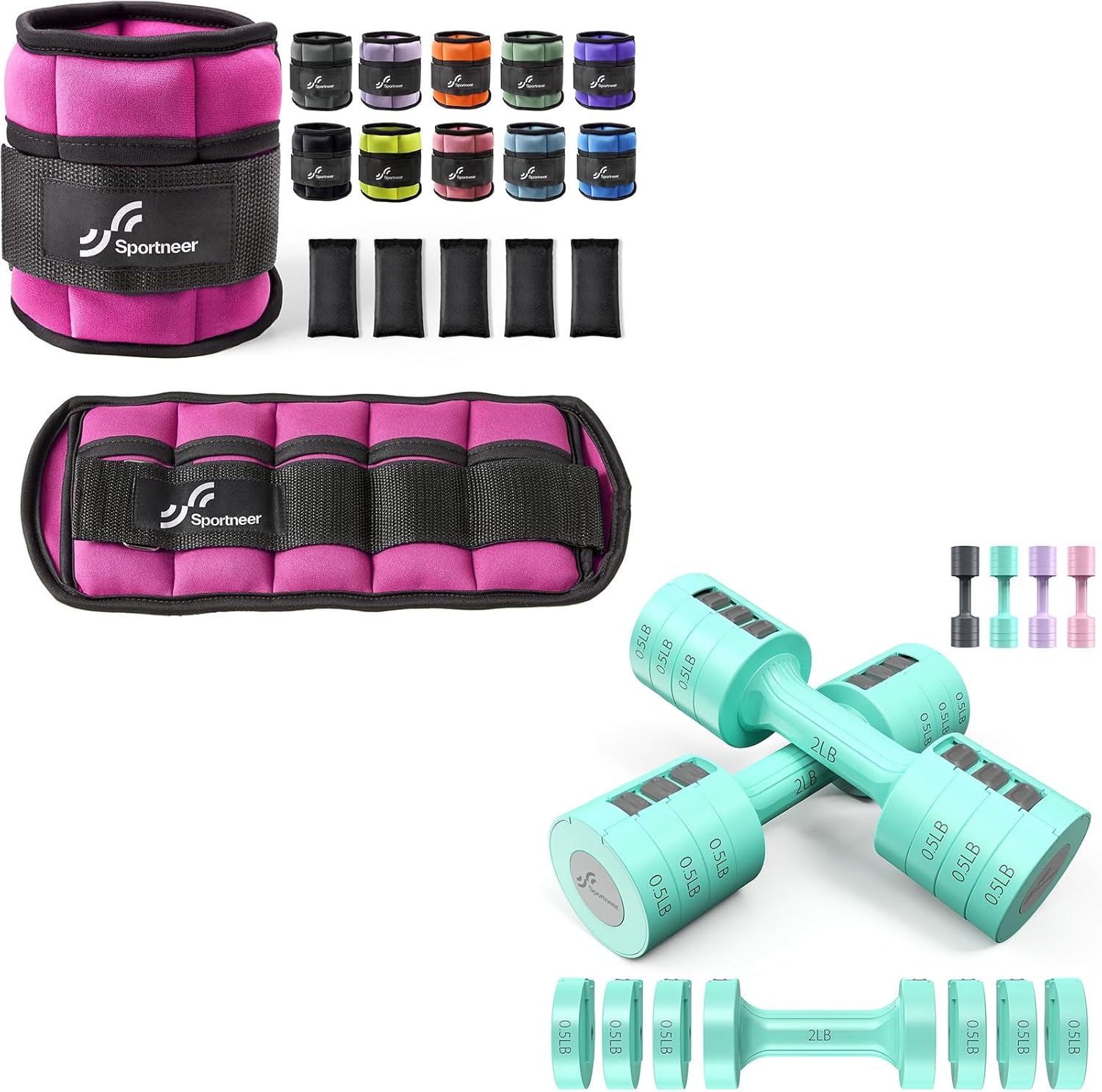 Ankle Weights with Adjustable Hand Weights