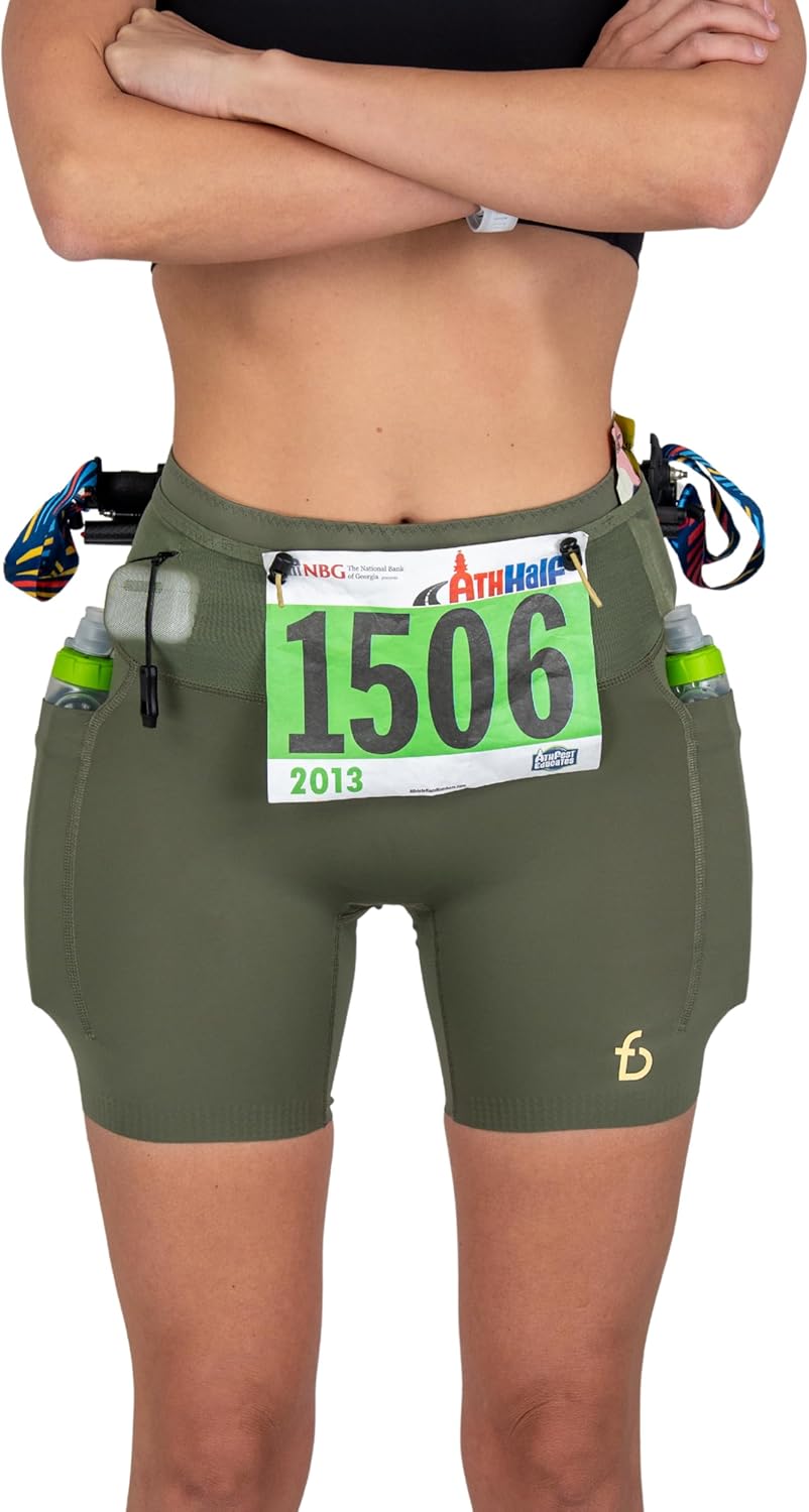 FlipBelt Women's Trail Run Compression Shorts